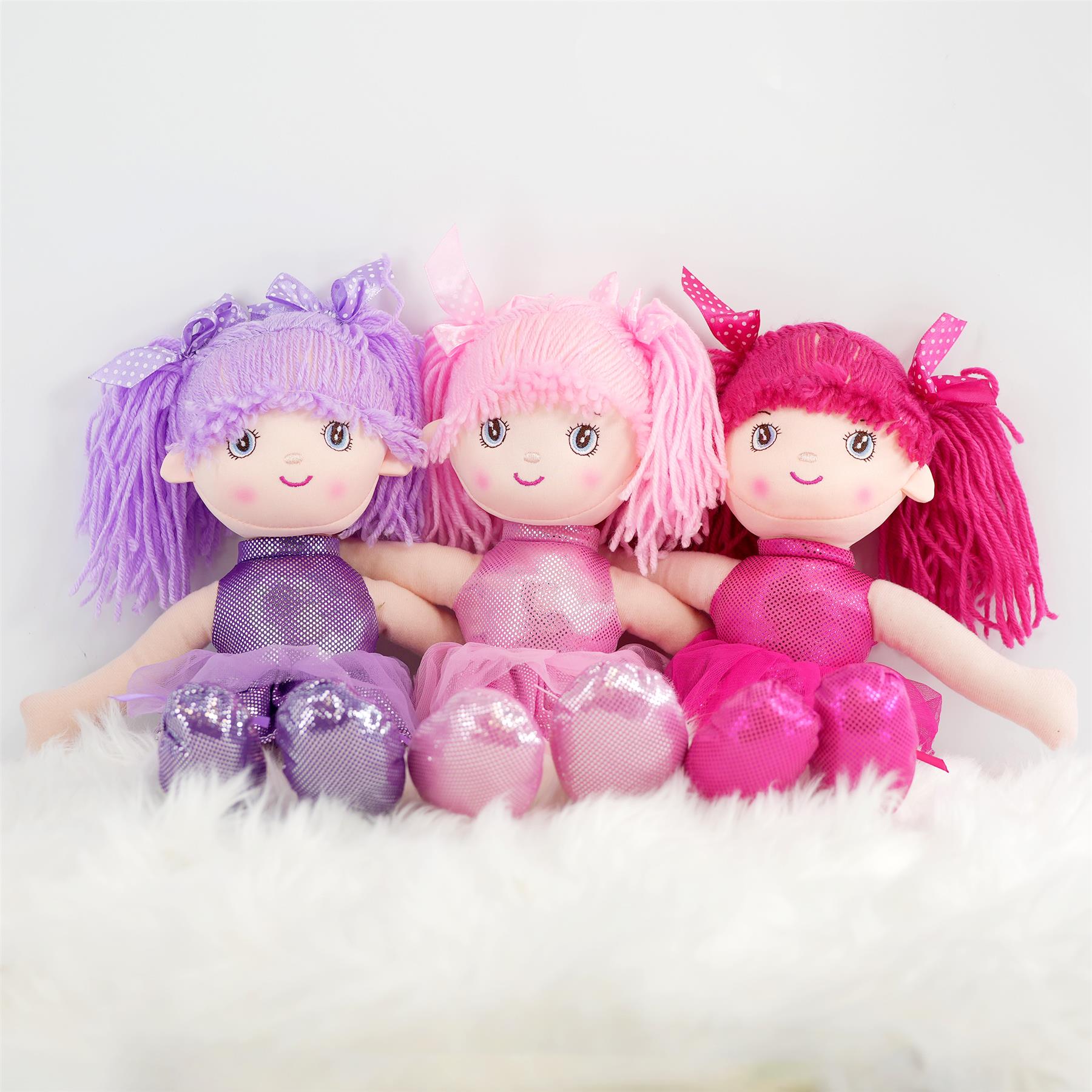 Ballerina Rag Doll 16" by BiBi Doll - The Magic Toy Shop