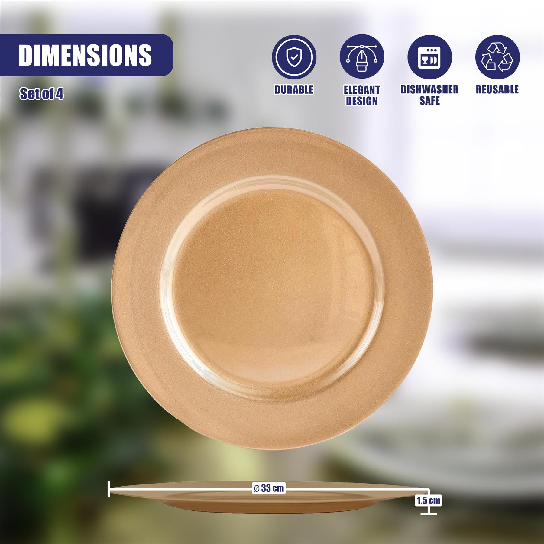 Set of 4 Charger Plates