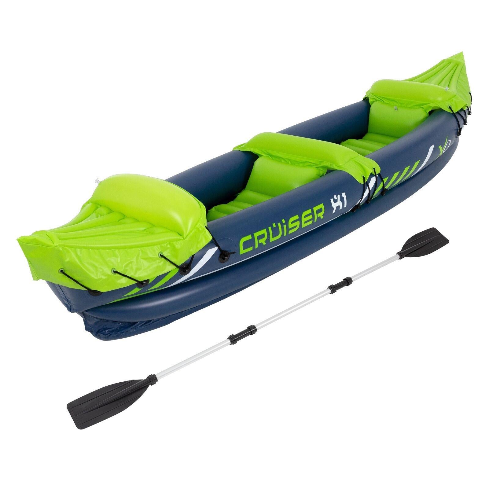 GEEZY 2 Man Person Inflatable Canoe Kayak Dinghy Boat with Double Paddle by GEEZY - The Magic Toy Shop