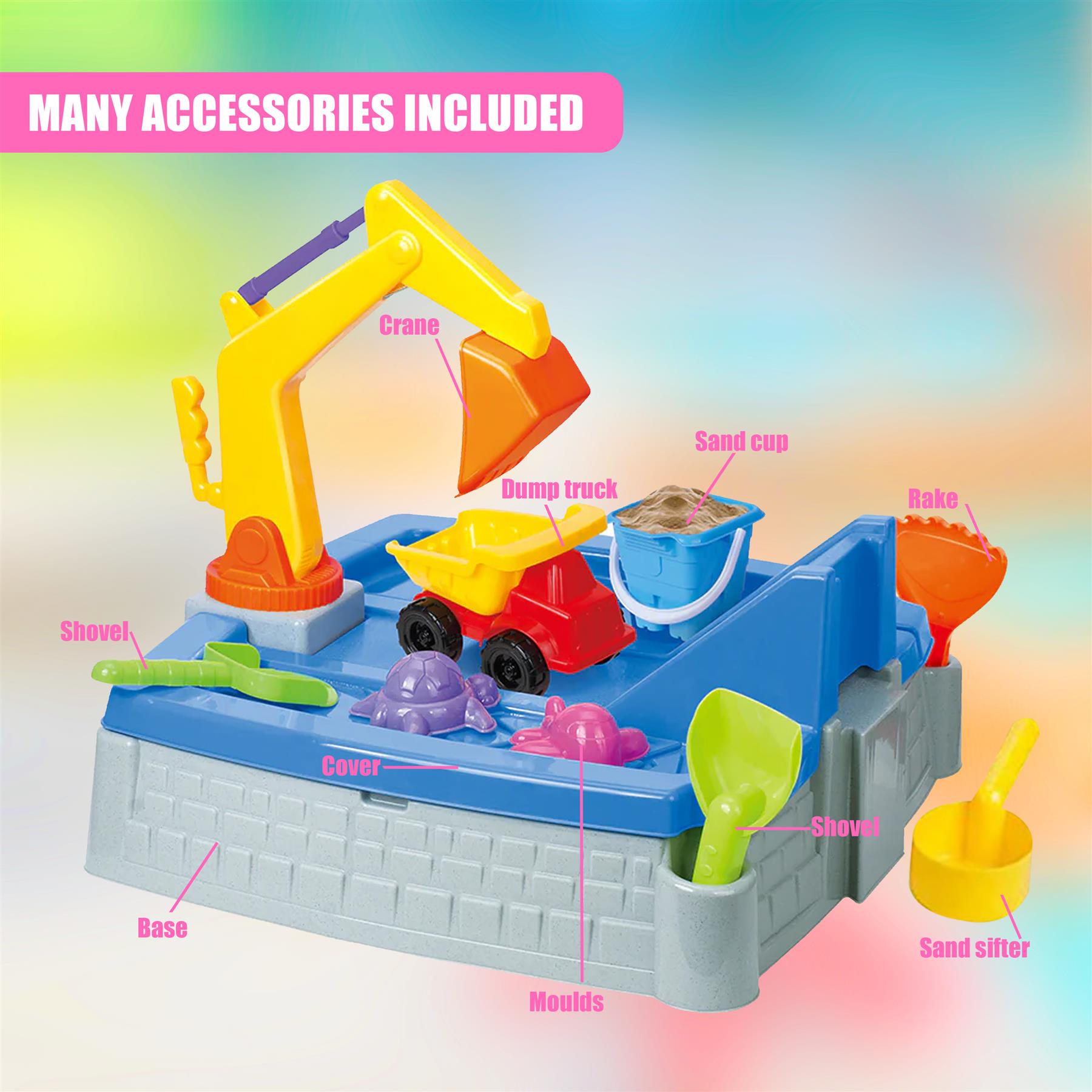 2 in 1 Kids Sand Box Water Table by The Magic Toy Shop - The Magic Toy Shop