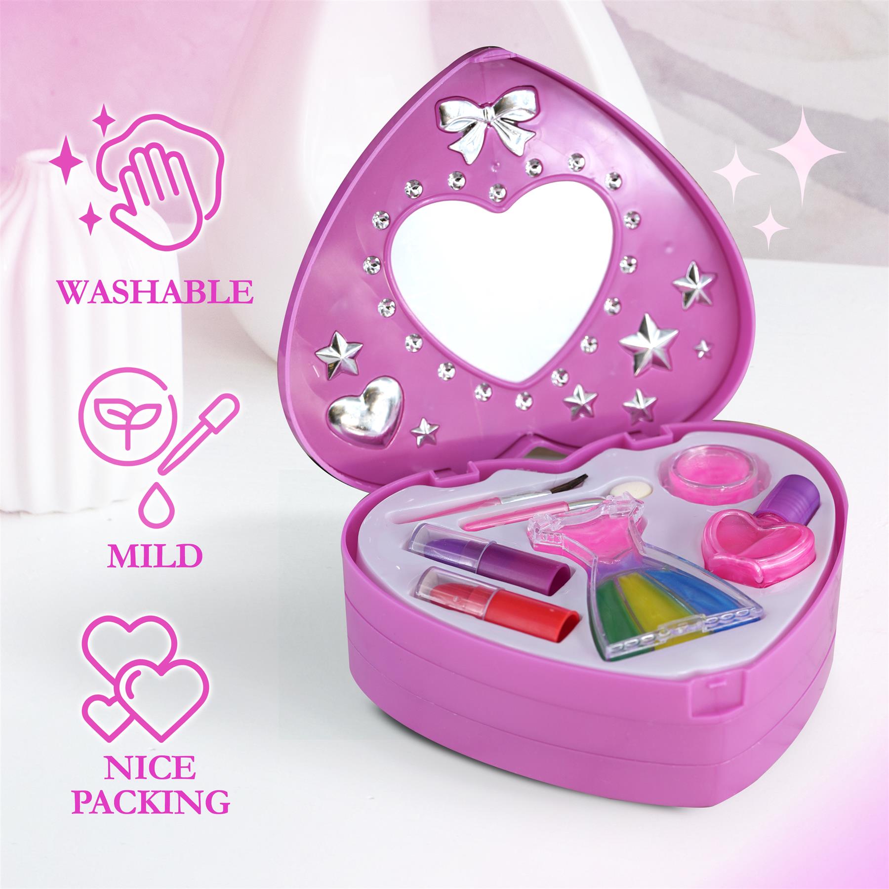 3 Tier Girls Make Up Play Set With Mirror by The Magic Toy Shop - The Magic Toy Shop