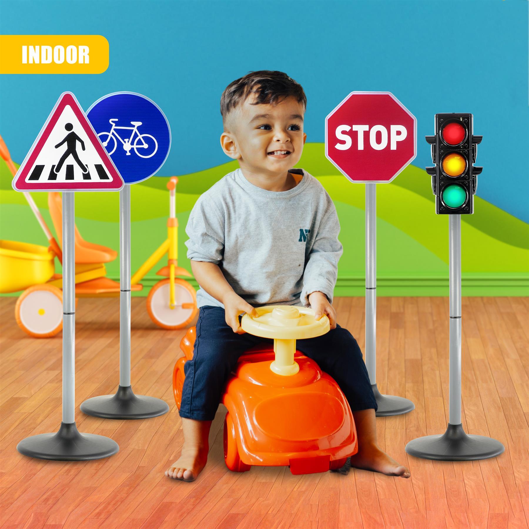 Kids Road Safety Traffic Lights and Road Signs by The Magic Toy Shop - The Magic Toy Shop