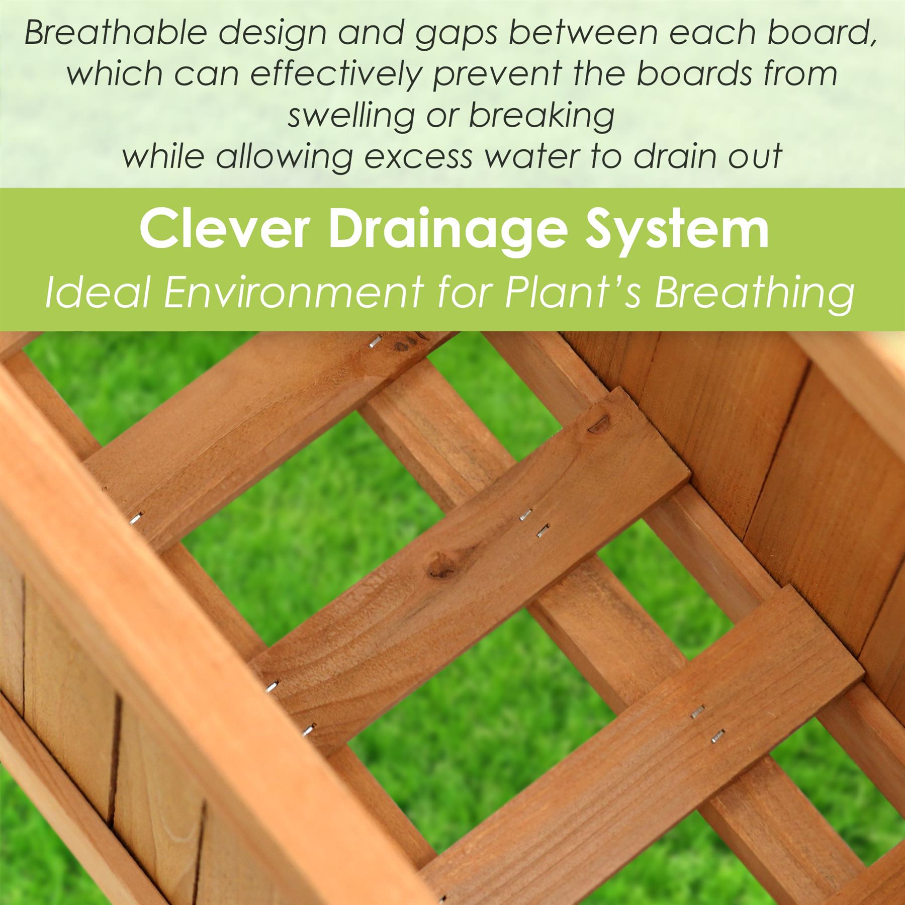 Wooden Planters Square Set of 2 by GEEZY - The Magic Toy Shop