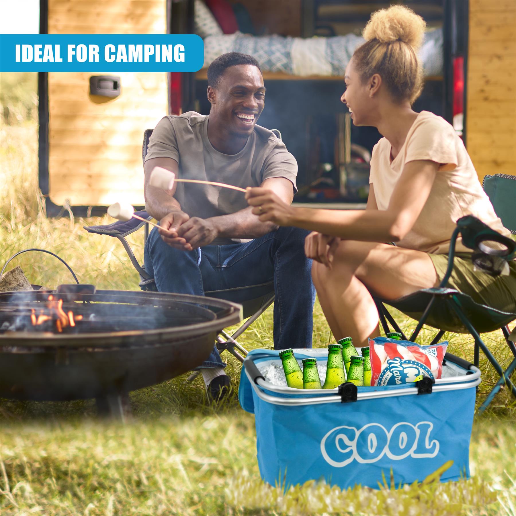 Blue Cooler Basket Bag by GEEZY - The Magic Toy Shop