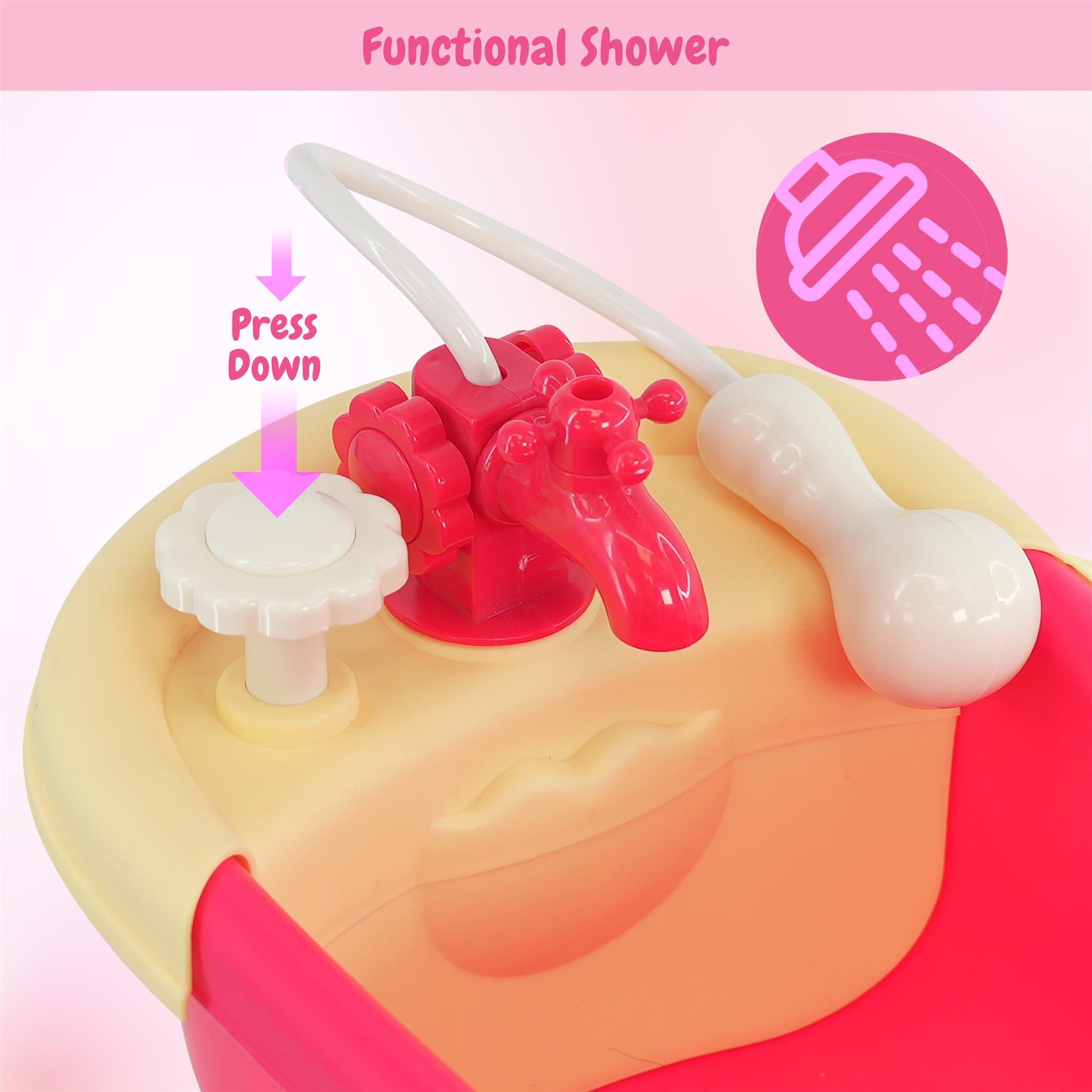 Doll and Bath set with Accessories by BiBi Doll - The Magic Toy Shop