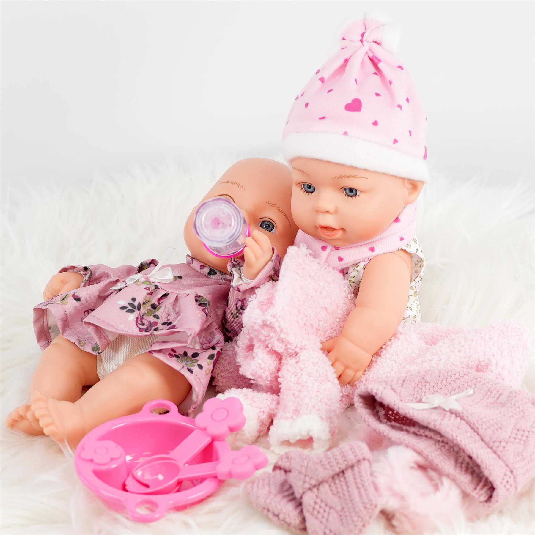 BiBi Twin Baby Dolls "Ella & Emma" (25 cm / 10") by BiBi Doll - The Magic Toy Shop