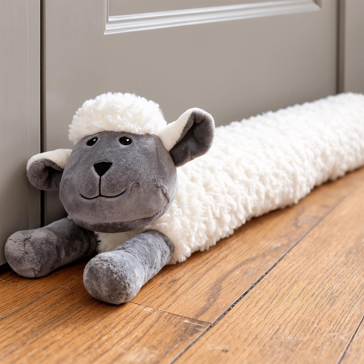 Novelty White Sheep Draught Excluder for Doors