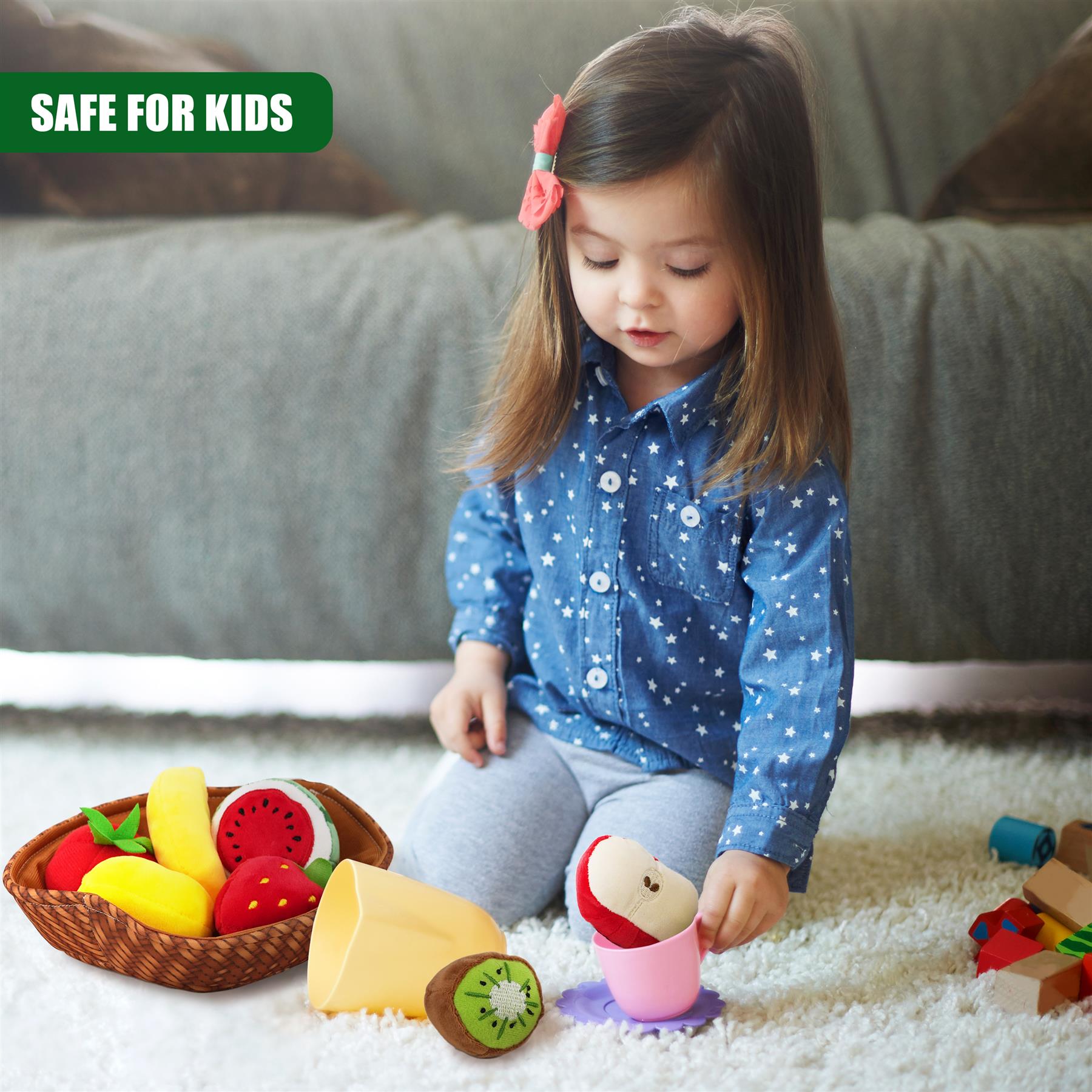 Fabric Fruit Basket Toy Set by The Magic Toy Shop - The Magic Toy Shop