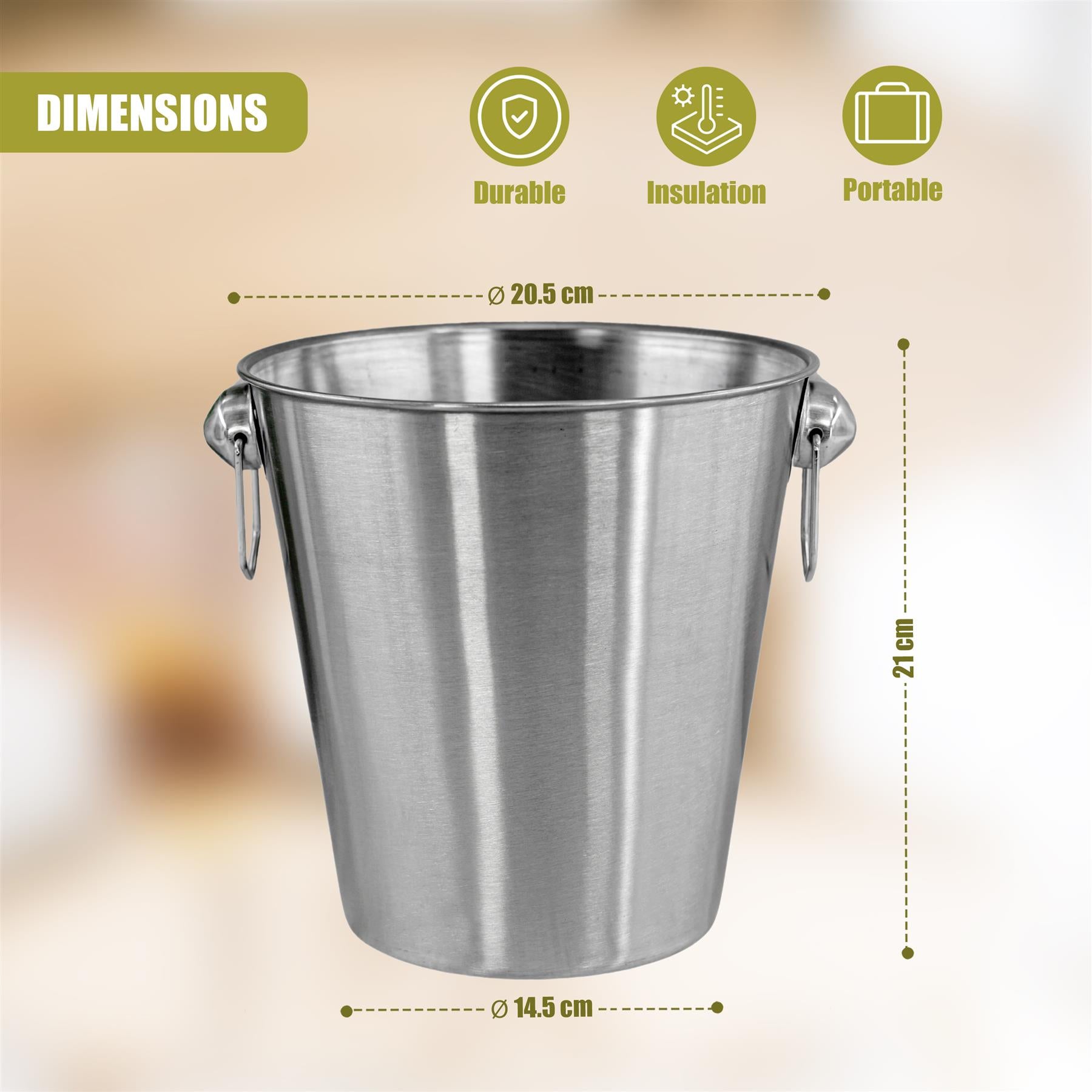 Wine Bucket Brushed Finish by Geezy - The Magic Toy Shop