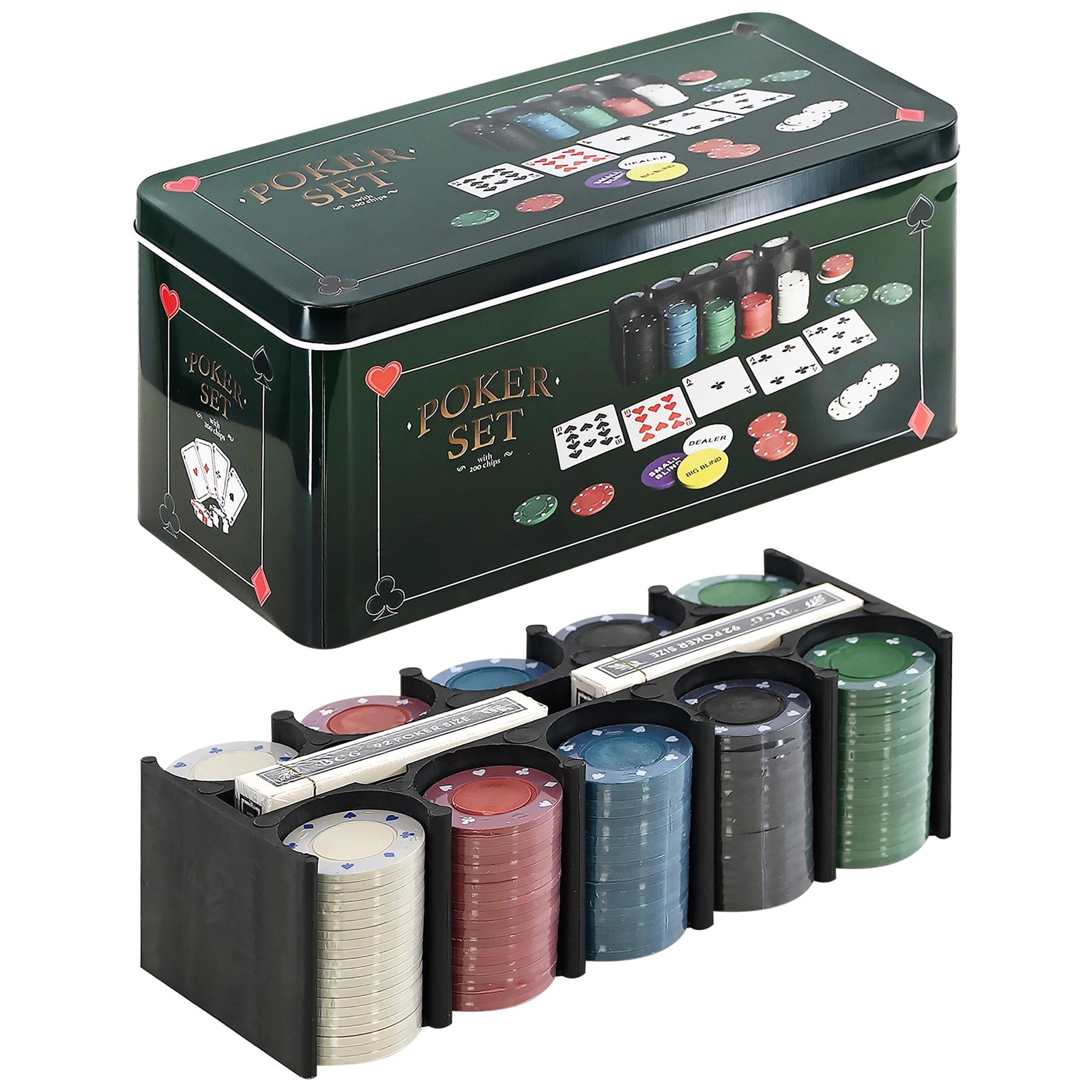200pcs Poker Set In Metal Tin Box by The Magic Toy Shop - The Magic Toy Shop