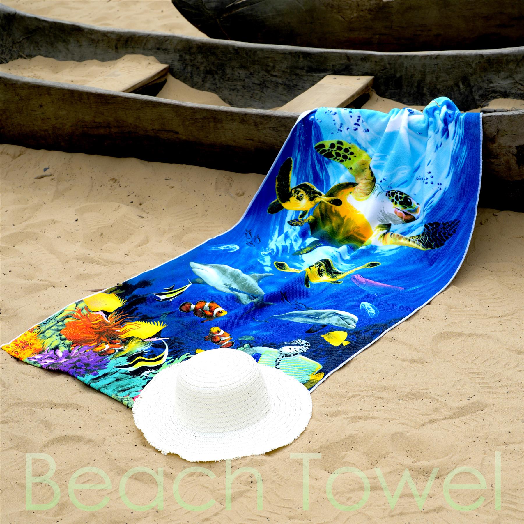 Ocean Turtles Design Large Towel by GEEZY - The Magic Toy Shop