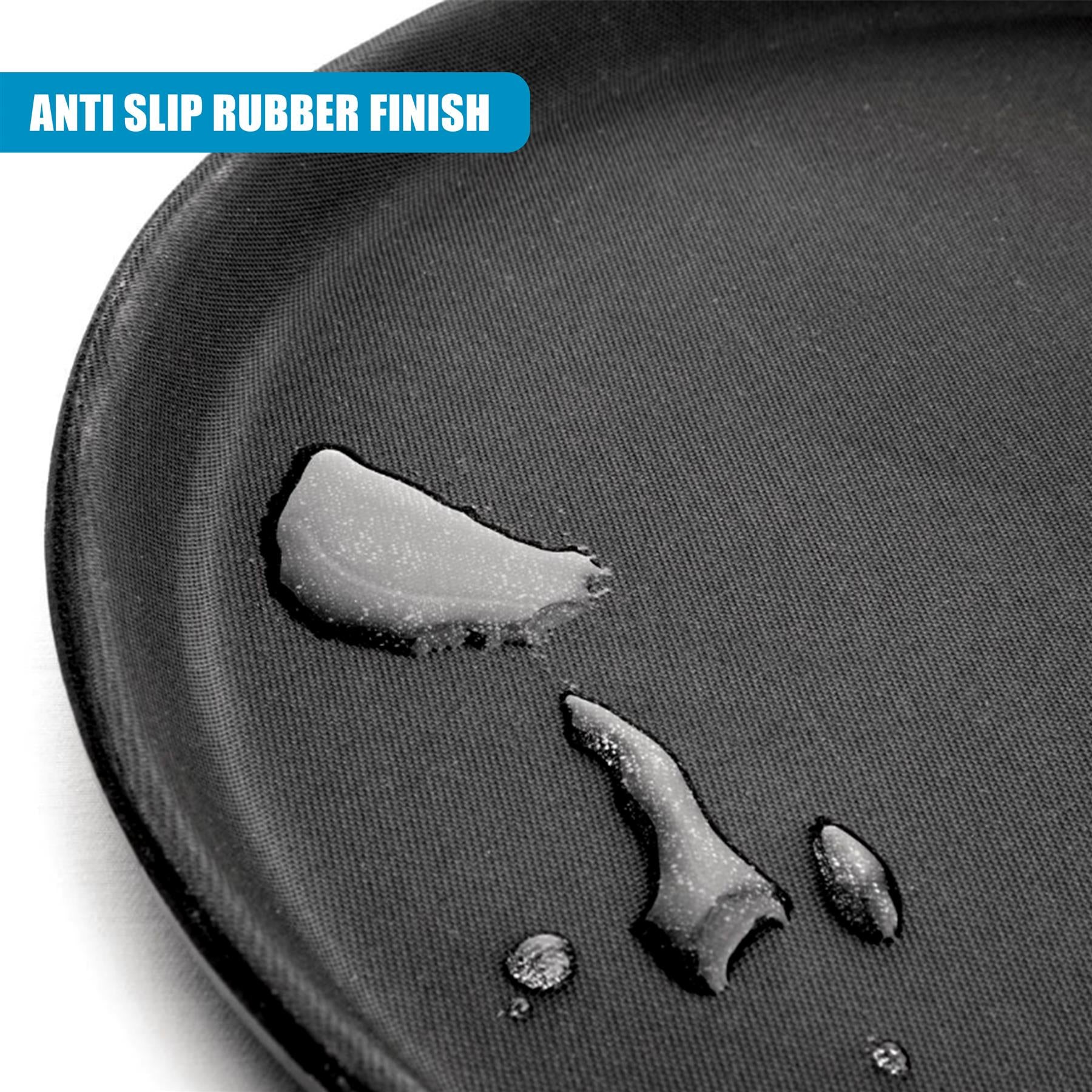 Non-Slip Black Textured Serving Tray