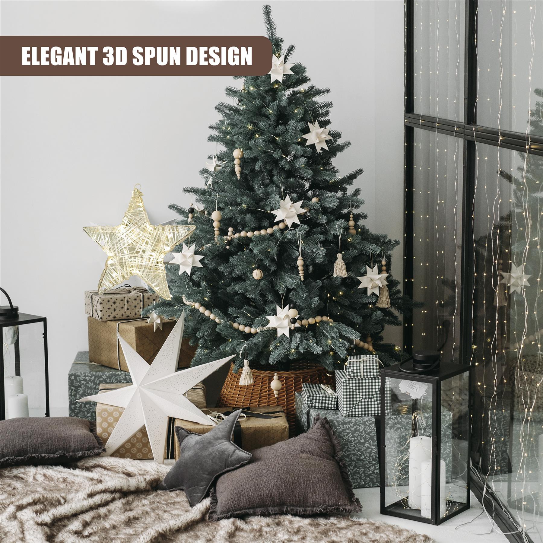 Christmas Star with 30 LED Warm White Lights