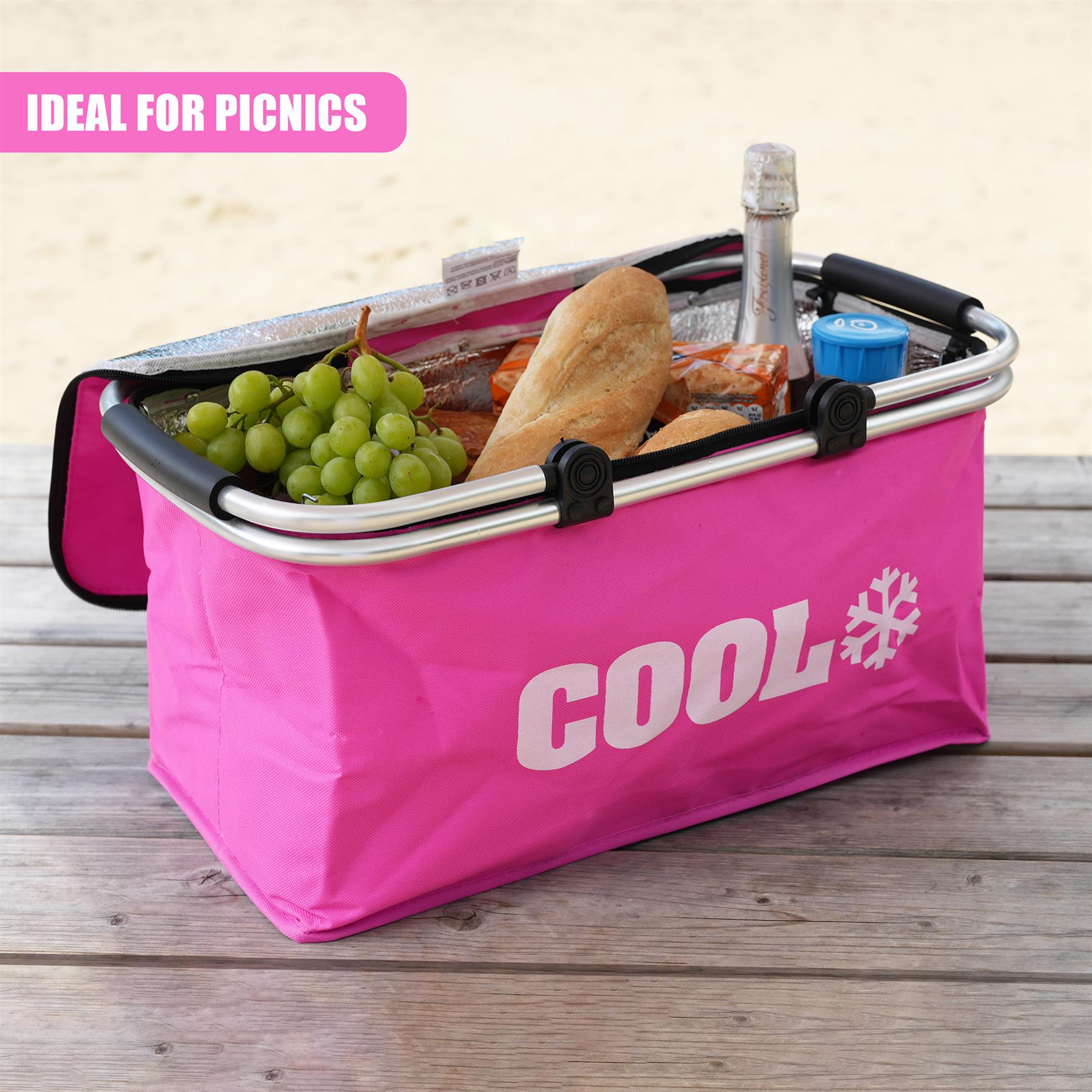 Pink Cooler Basket Bag by Geezy - The Magic Toy Shop