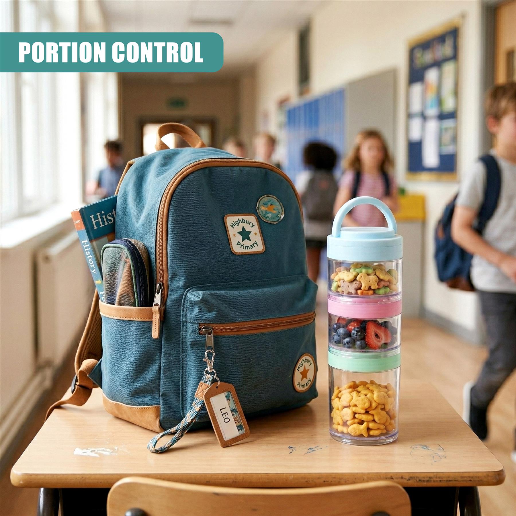 3 Piece Stackable Snack Pots