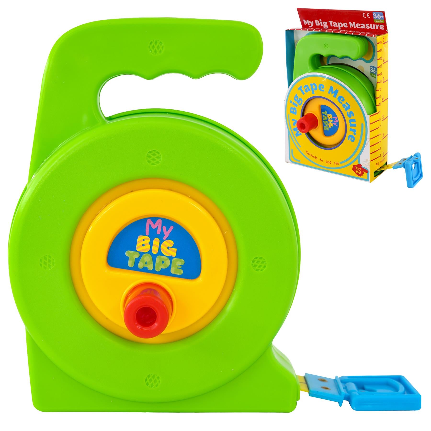 Tape Measure Toy - Green - Tape Measure Toy - Kids Tape Measure Toy -  Plastic - The Magic Toy Shop