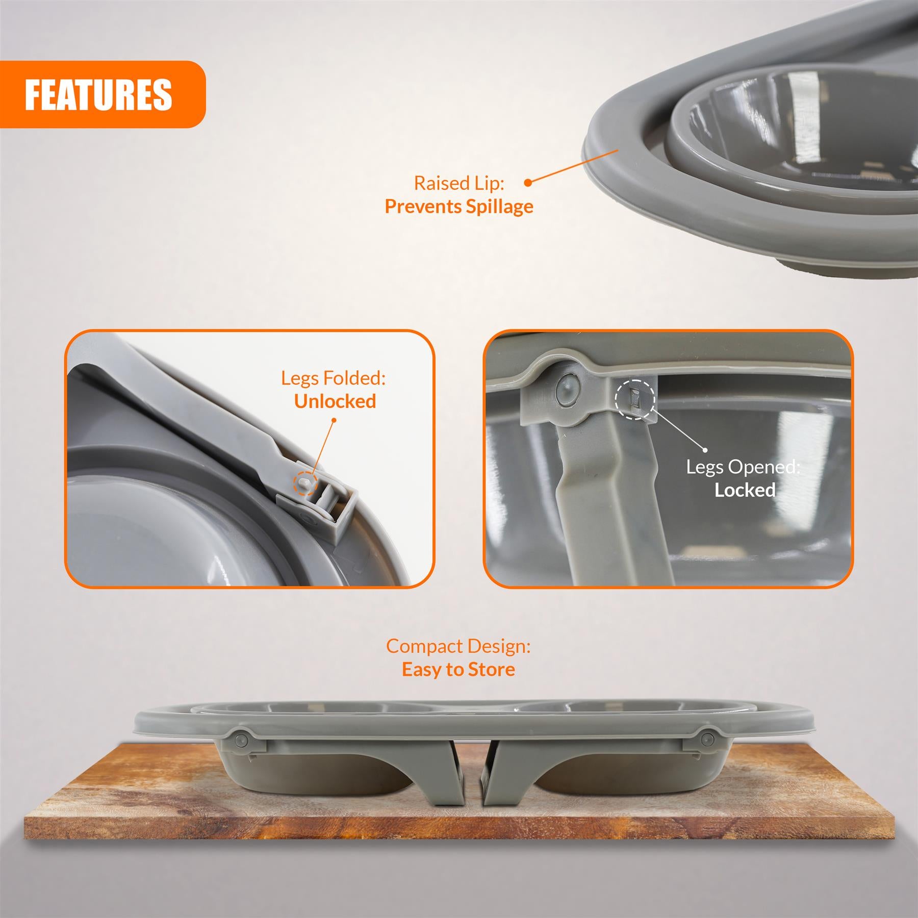 Elevated Double Pet Bowls by GEEZY - The Magic Toy Shop