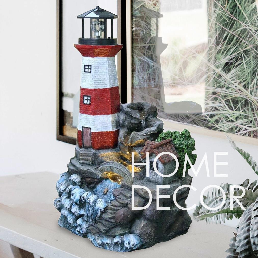 Lighthouse Water Feature Outdoor With LED by GEEZY - The Magic Toy Shop