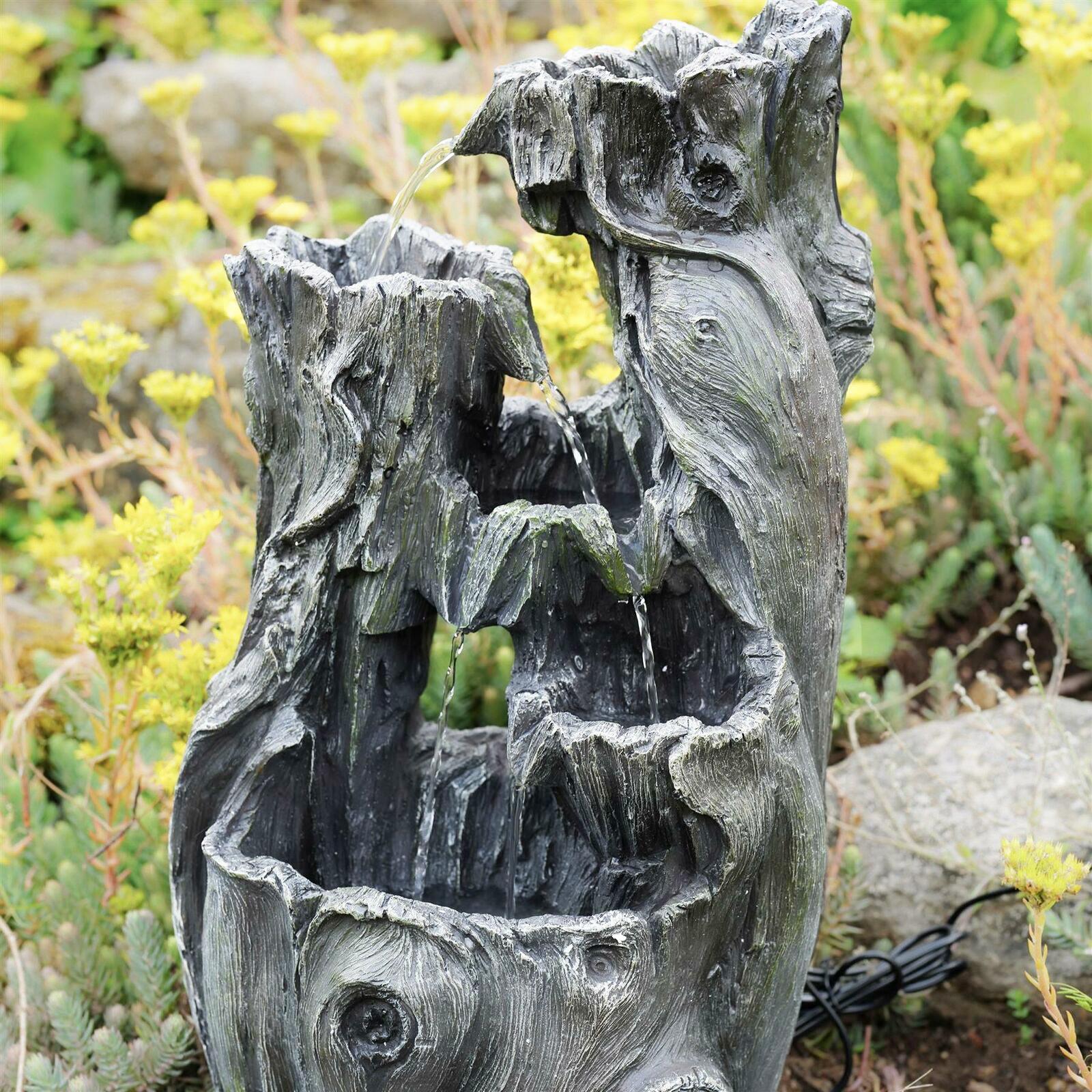 Solar Tree Log Fountain by Geezy - The Magic Toy Shop