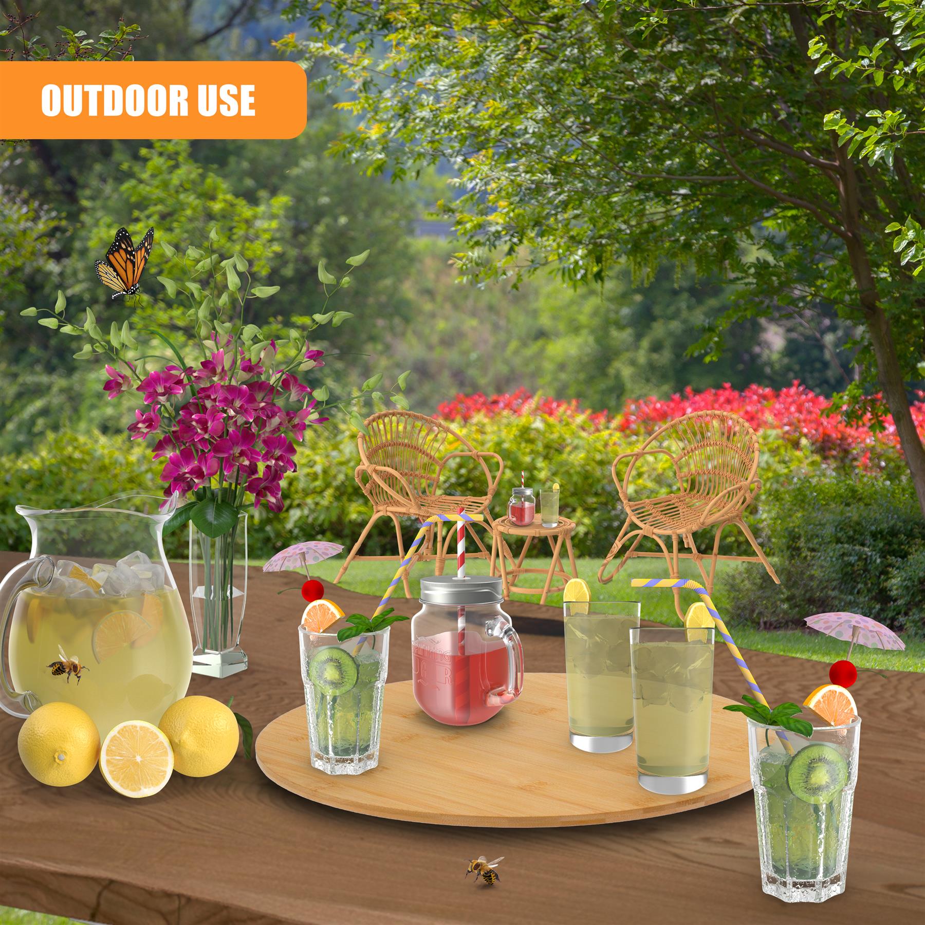 Bamboo Wooden Rotating Turntable 35cm by GEEZY - The Magic Toy Shop