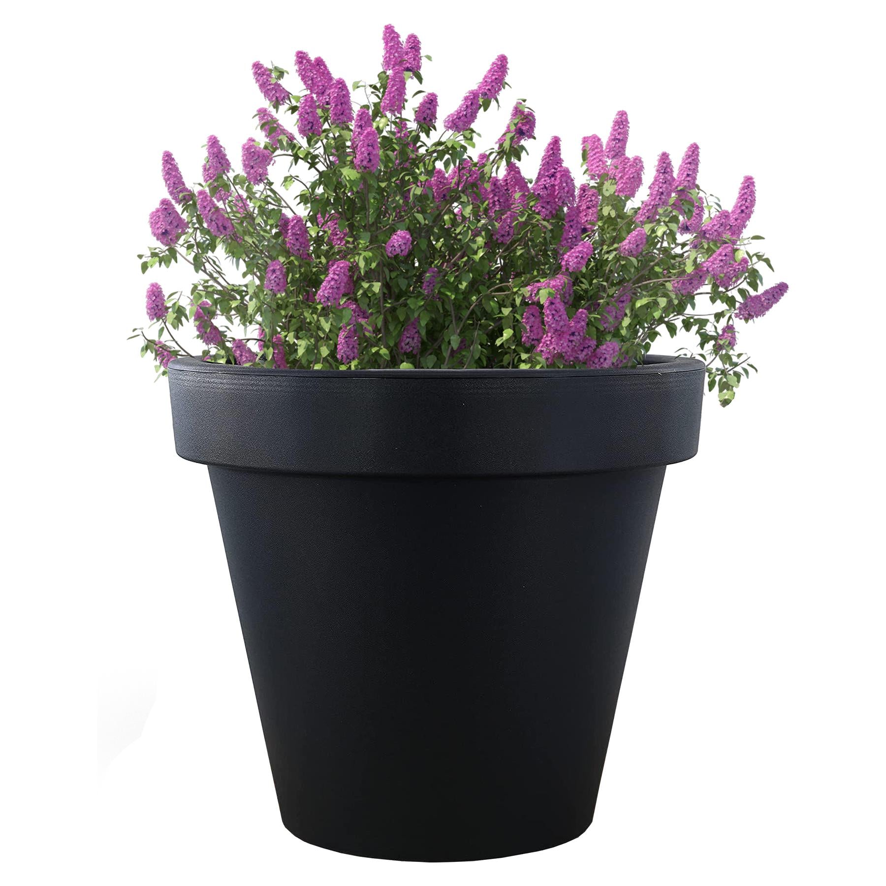 Anthracite Round Flower Planter 26 cm by GEEZY - The Magic Toy Shop