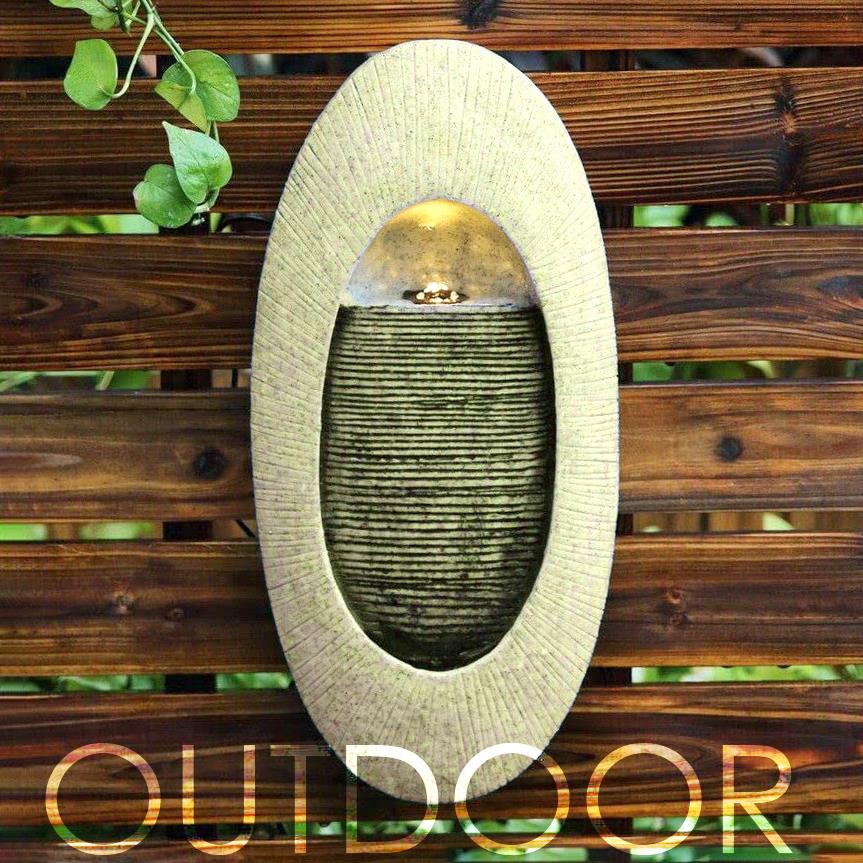 Wall Design Water Feature Outdoor With LED by GEEZY - The Magic Toy Shop