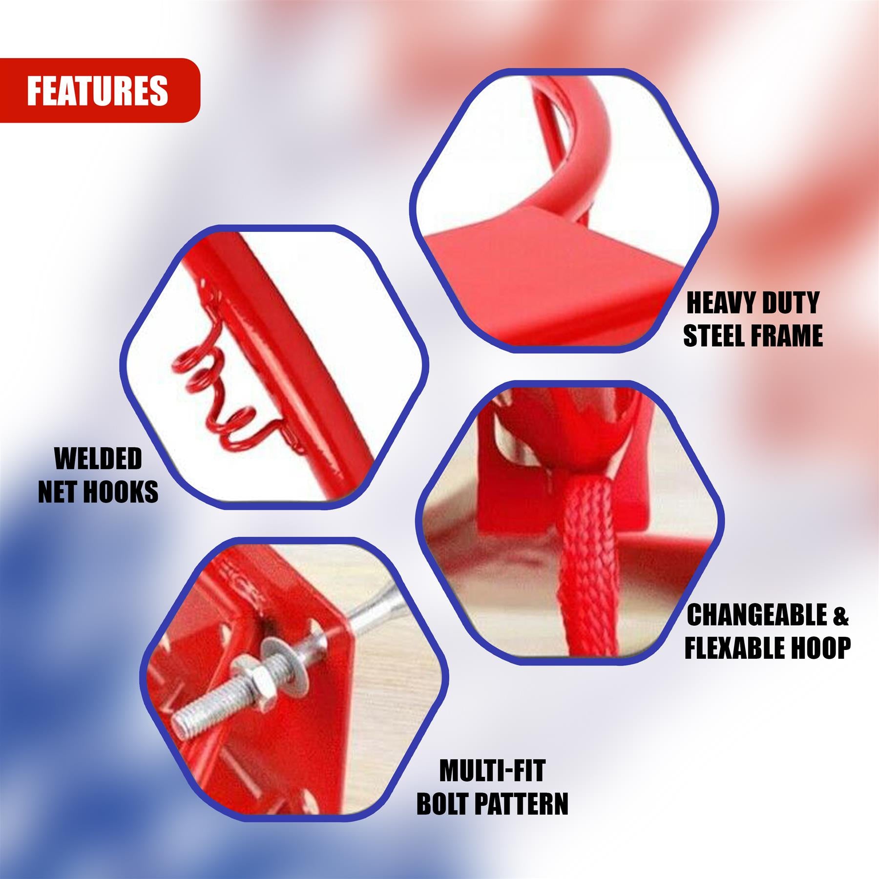 Basketball Hoop with Net - Wall-mounted by FastFold - The Magic Toy Shop