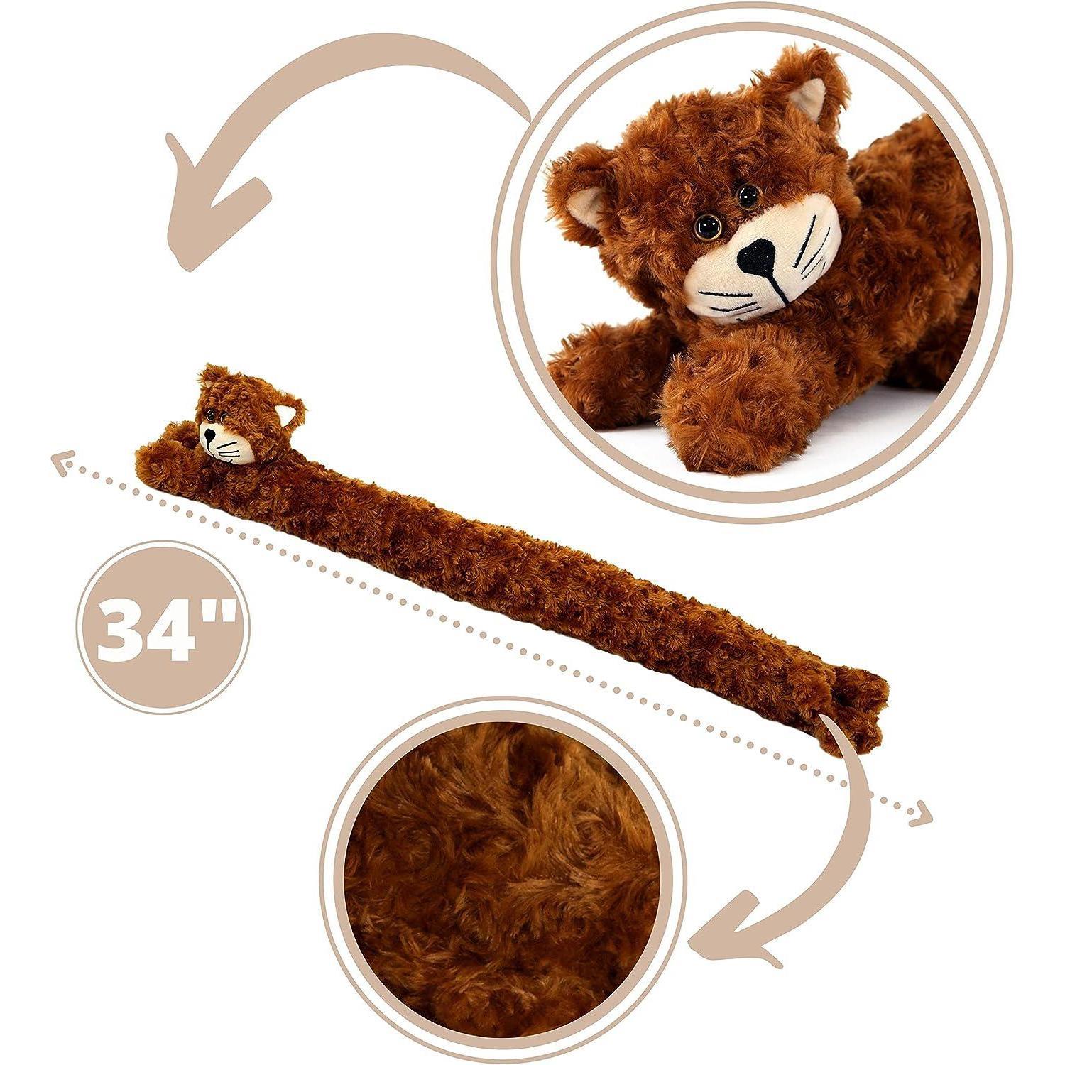 Novelty Draught Excluder for Doors Brown Cat Design by GEEZY - The Magic Toy Shop