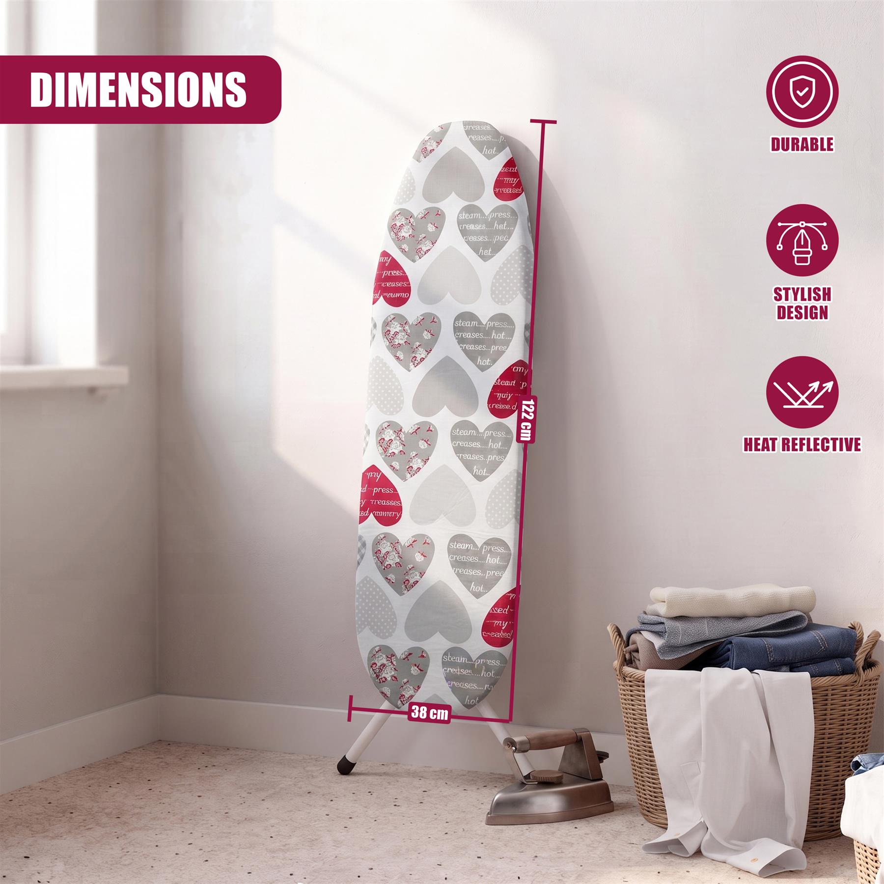 Red Heart Ironing Board Cover (122 x 38 cm)