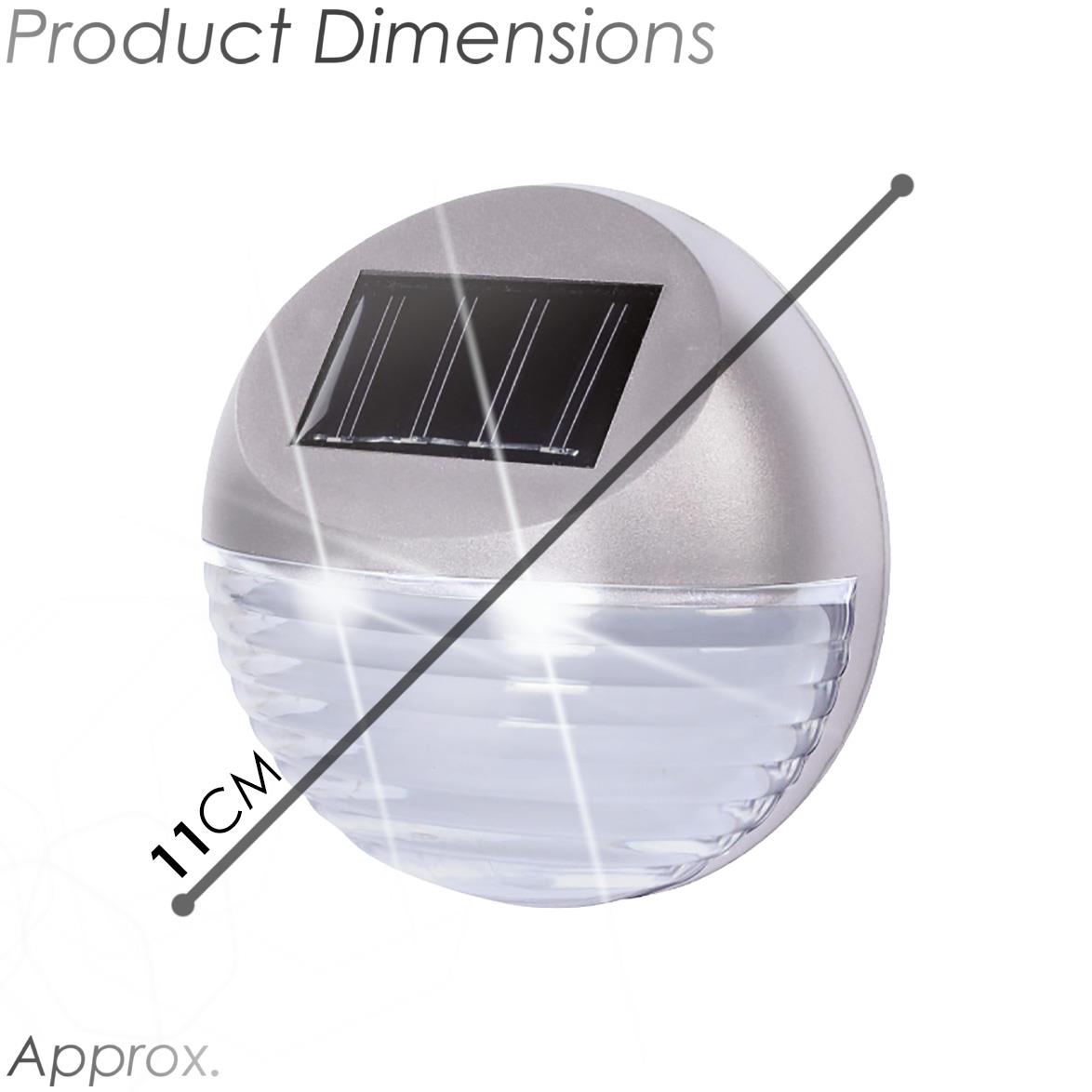 4 x Solar LED Fence Lights Silver by GEEZY - The Magic Toy Shop