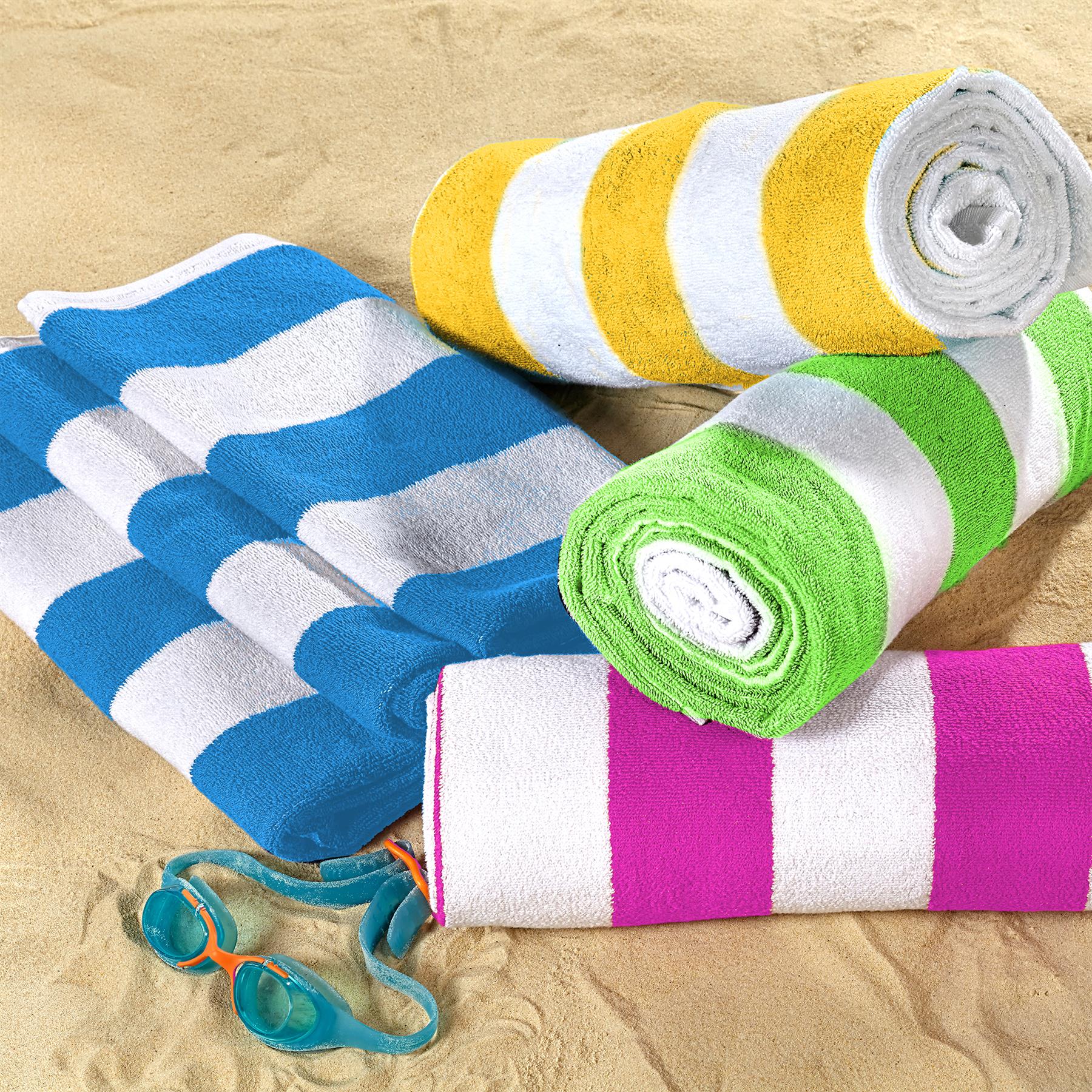 Striped Microfibre Beach Towels - Set of 4 by GEEZY - The Magic Toy Shop