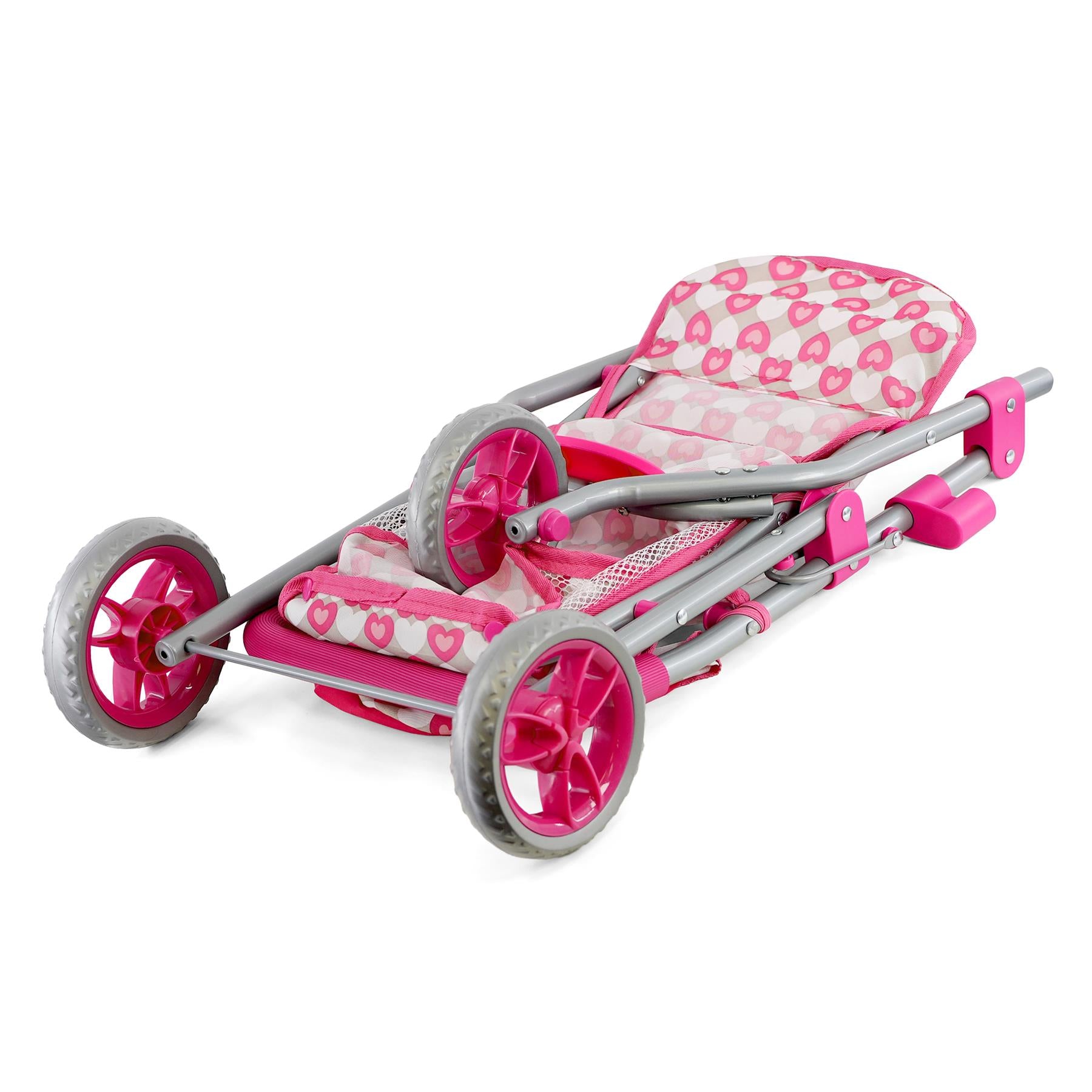 Baby Doll Pink Foldable Jogger Stroller by BiBi Doll - The Magic Toy Shop