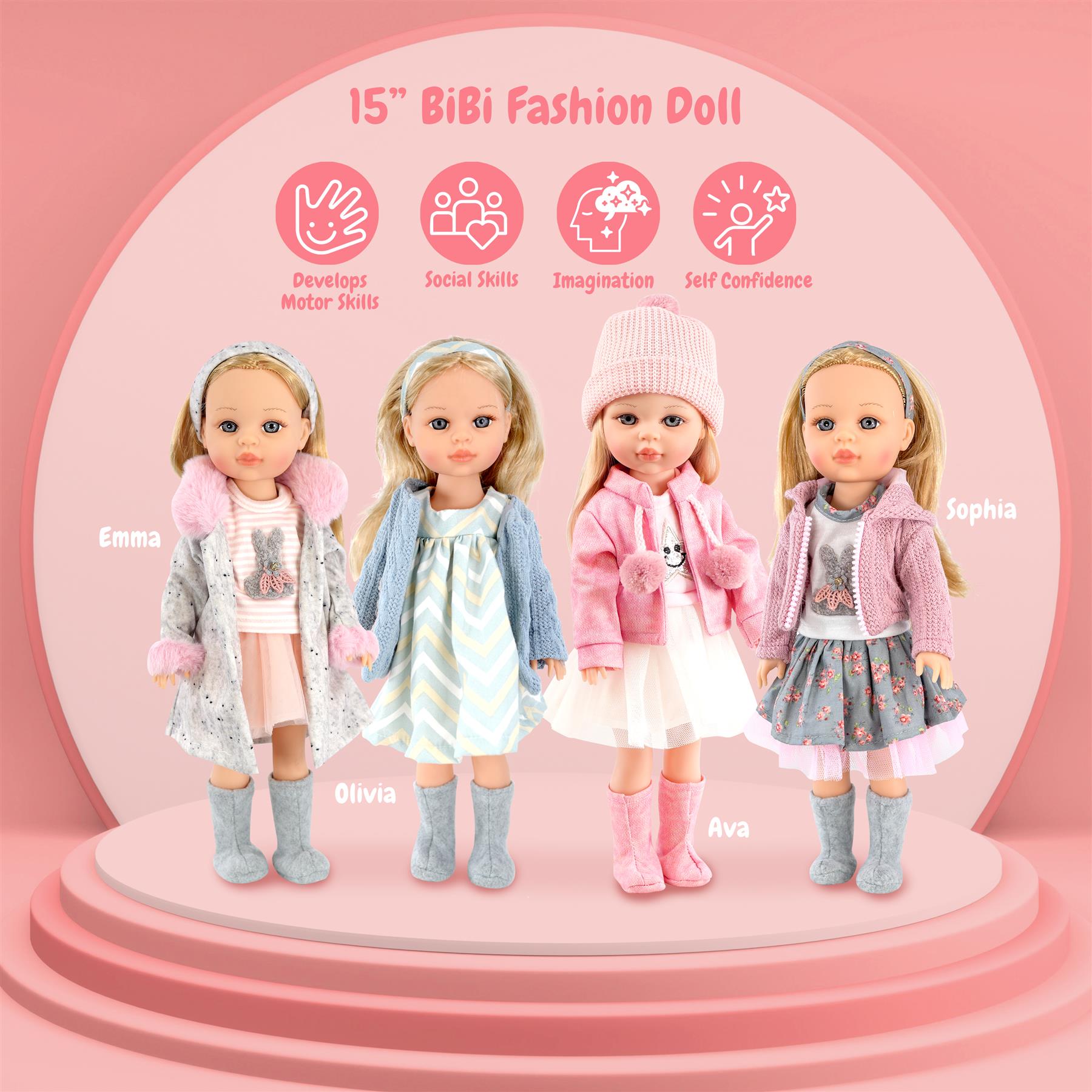 BiBI Fashion Doll "Emma" (38 cm / 15") by BiBi Doll - The Magic Toy Shop