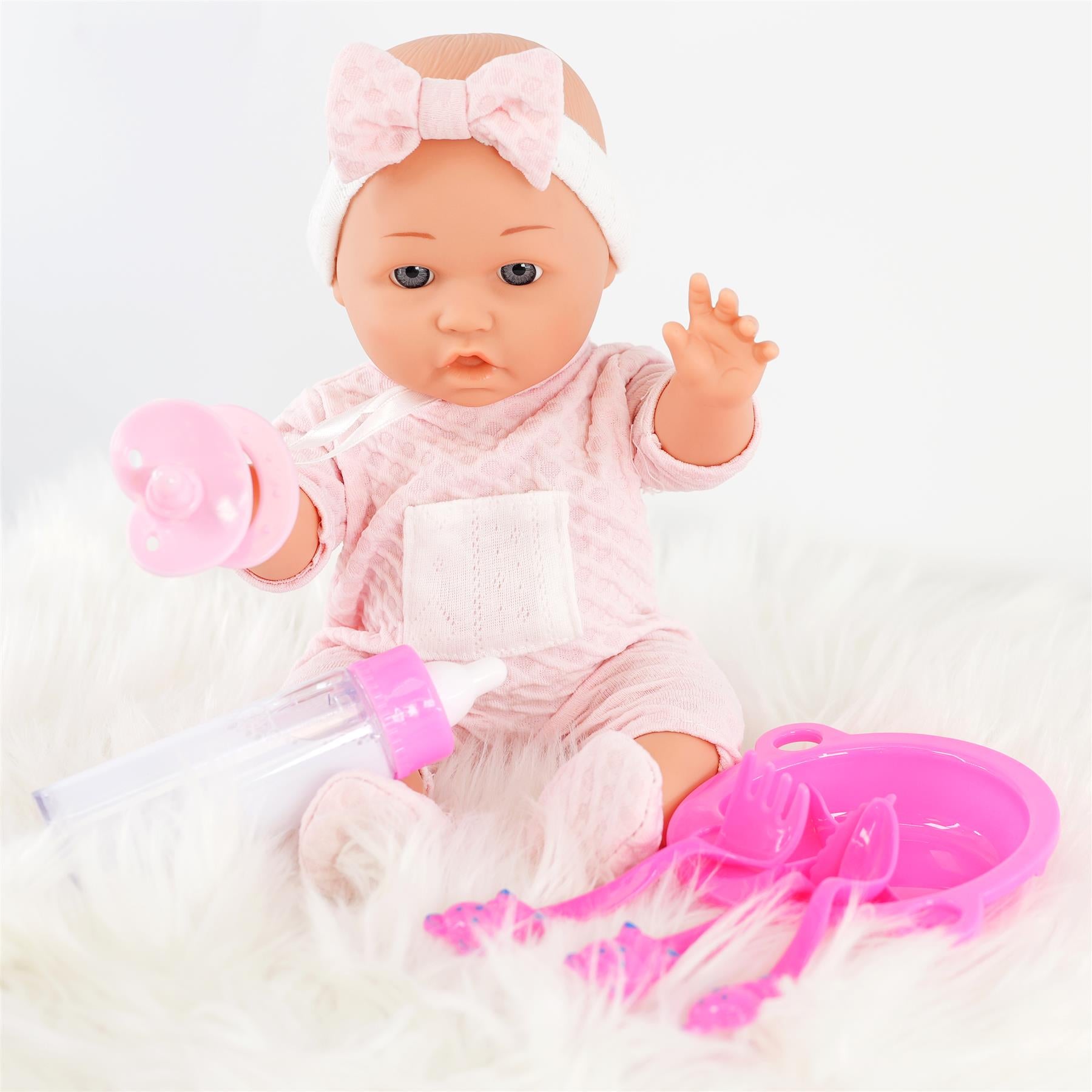 Baby Doll With Stroller & Feeding Accessories Set by BiBi Doll - The Magic Toy Shop