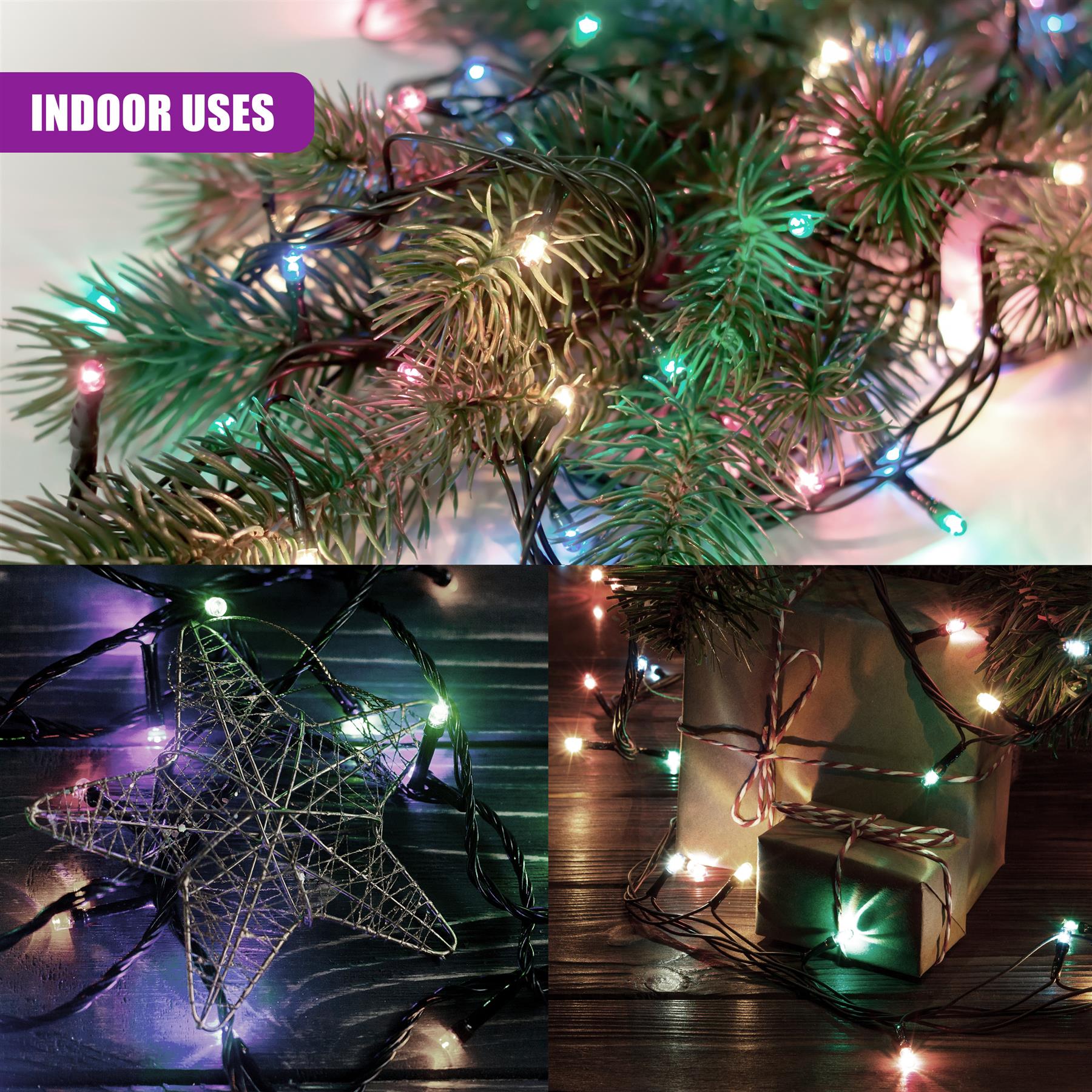 300 LED Cluster Christmas Lights - Pastel by GEEZY - The Magic Toy Shop