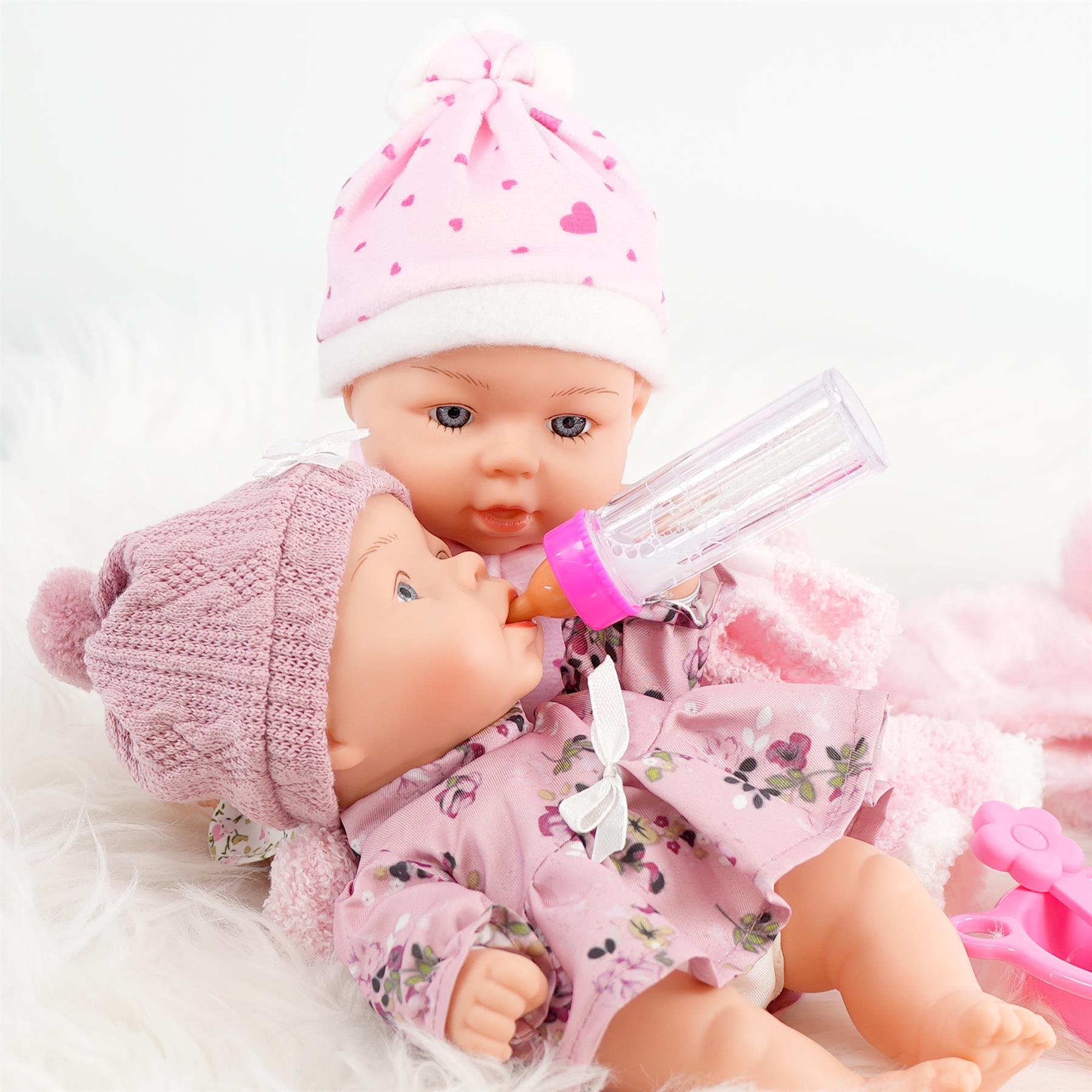 BiBi Twin Baby Dolls "Ella & Emma" (25 cm / 10") by BiBi Doll - The Magic Toy Shop