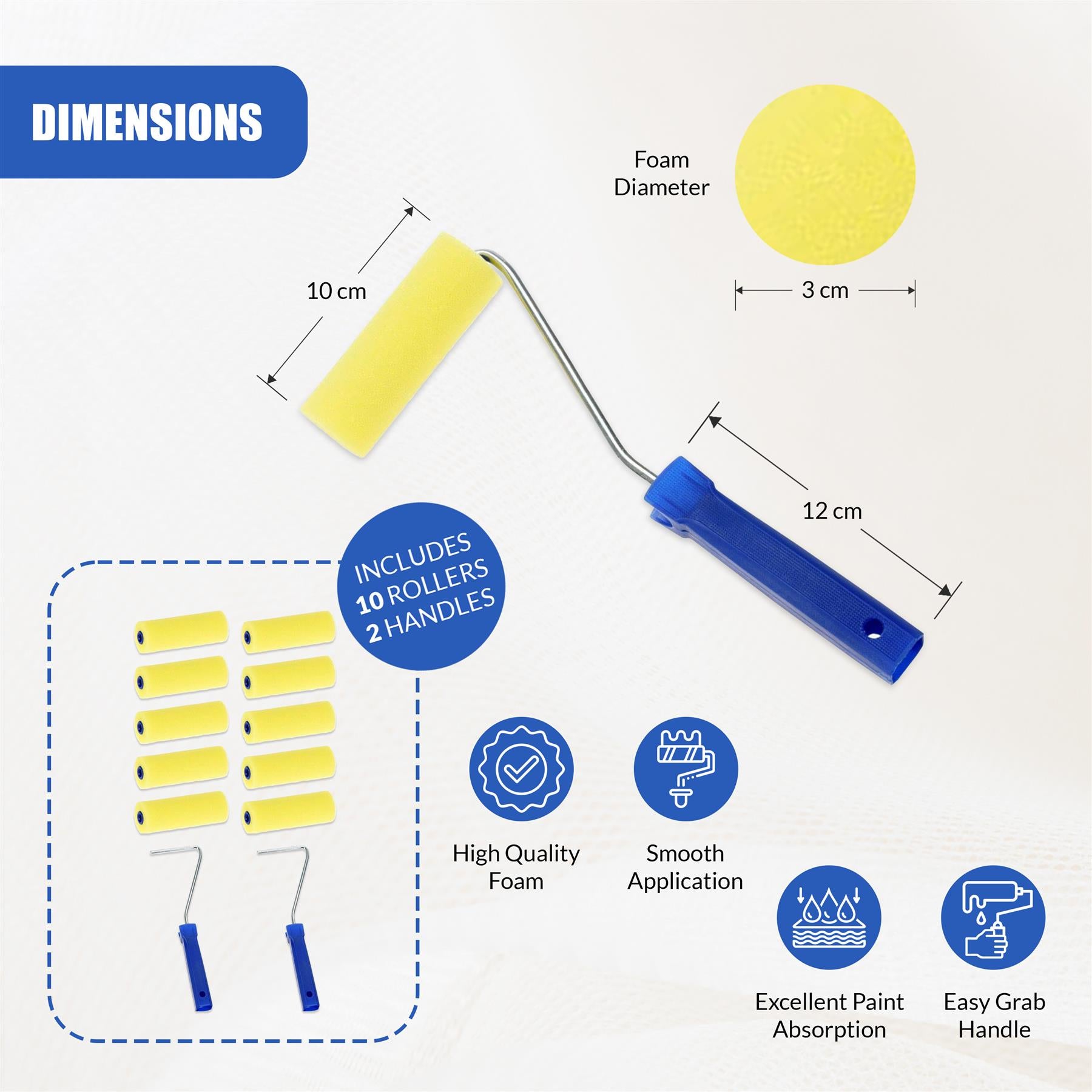 Paint Roller Set 12 Pcs by GEEZY - The Magic Toy Shop