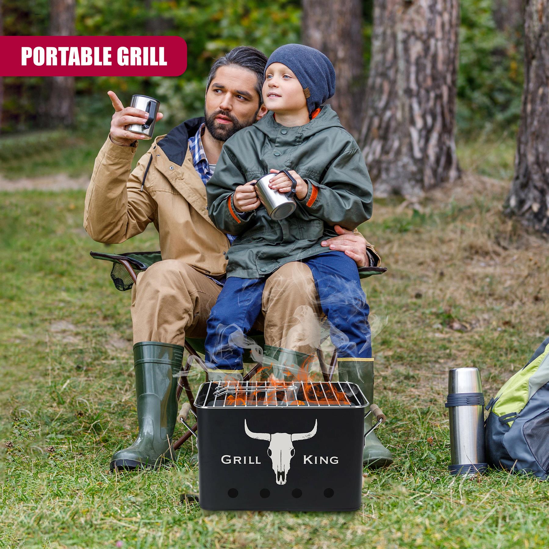 Portable Outdoor Charcoal BBQ Barbecue Grill by GEEZY - The Magic Toy Shop