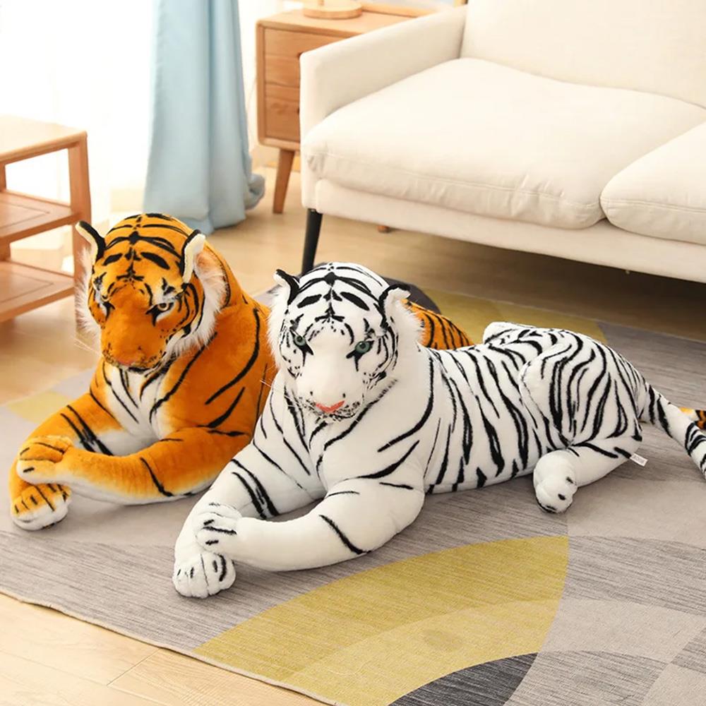 Large White Tiger Soft Plush Toy by The Magic Toy Shop - The Magic Toy Shop