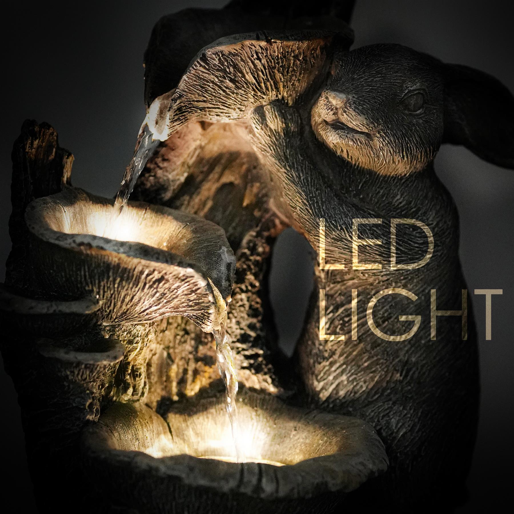 Rabbit Solar Water Feature Outdoor With LED by GEEZY - The Magic Toy Shop