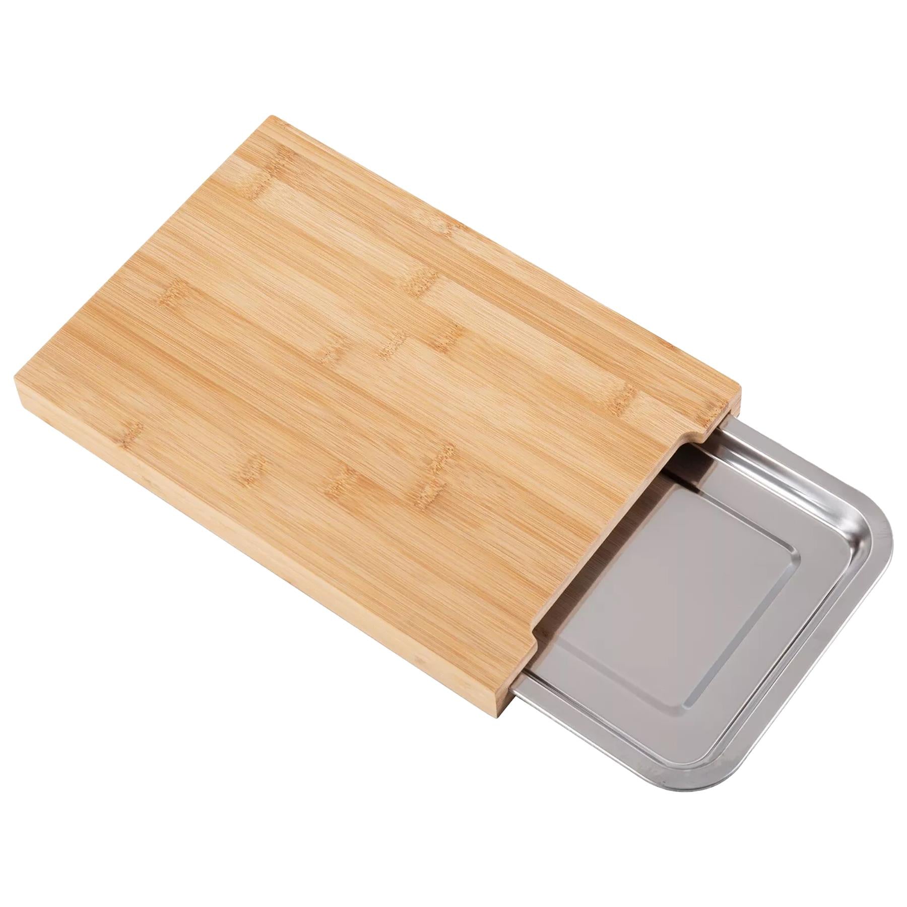 Bamboo Chopping Board with Stainless Steel Tray by GEEZY - The Magic Toy Shop