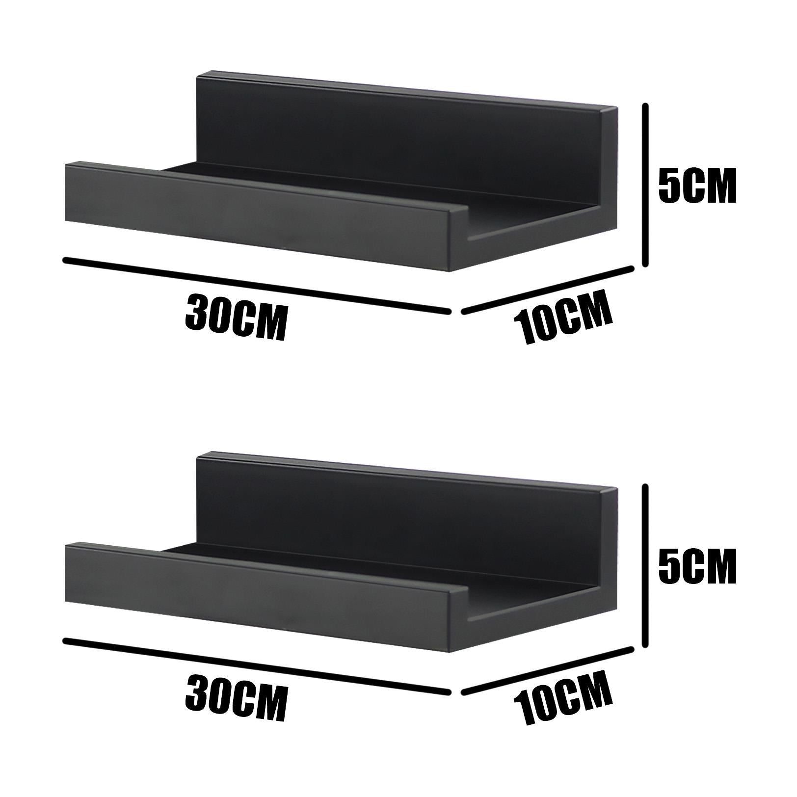 Black Wall Hanging Shelf 30 cm Pack 2 by GEEZY - The Magic Toy Shop