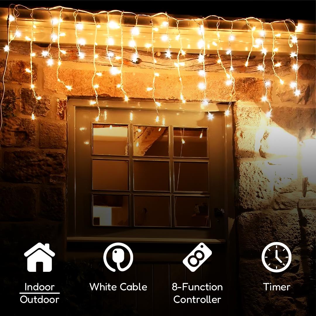 200 Warm White & White Fairy Light With Timer by The Magic Toy Shop - The Magic Toy Shop