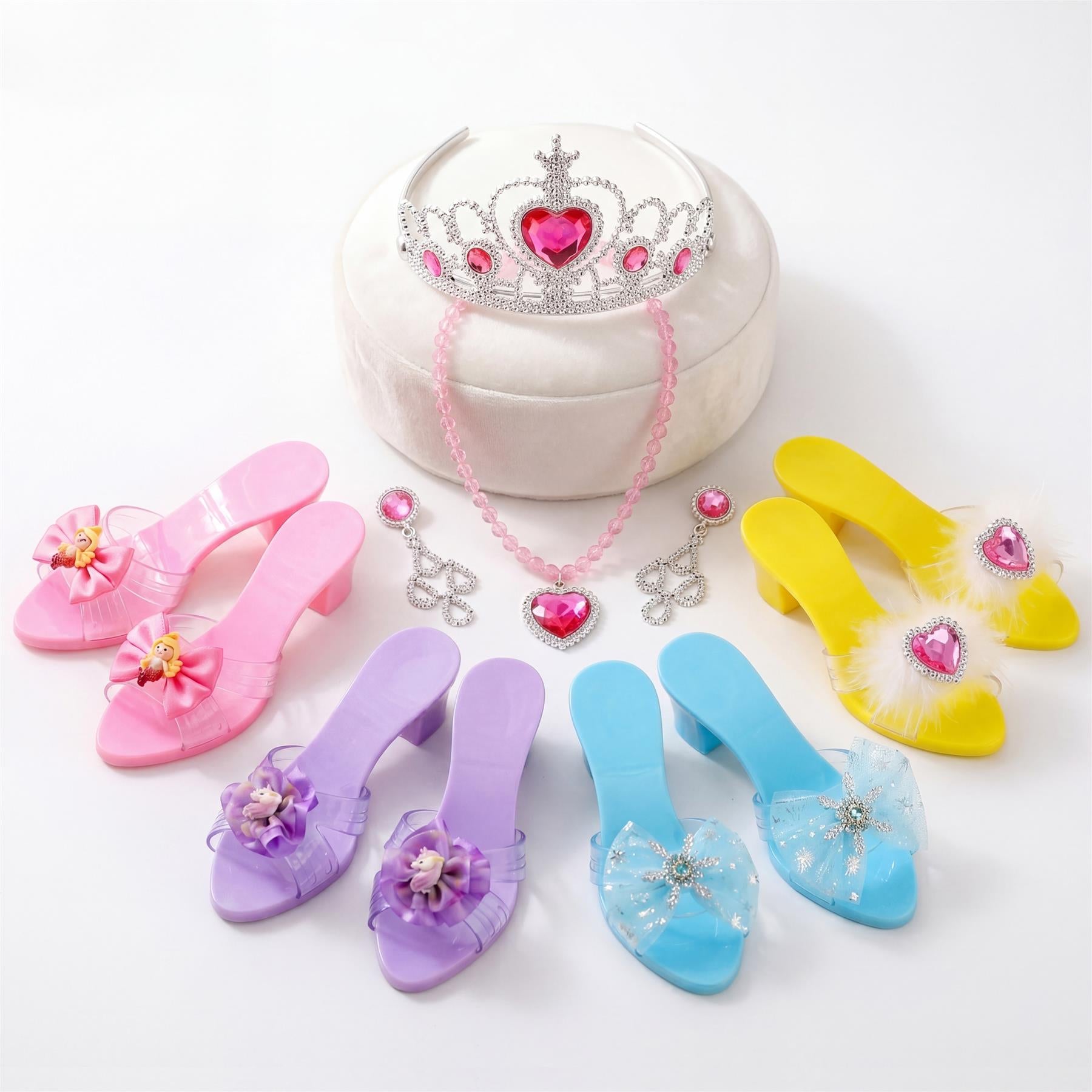 princess dress up shoes Princess Play Shoes Jewellery & Storage Set by The Magic Toy Shop