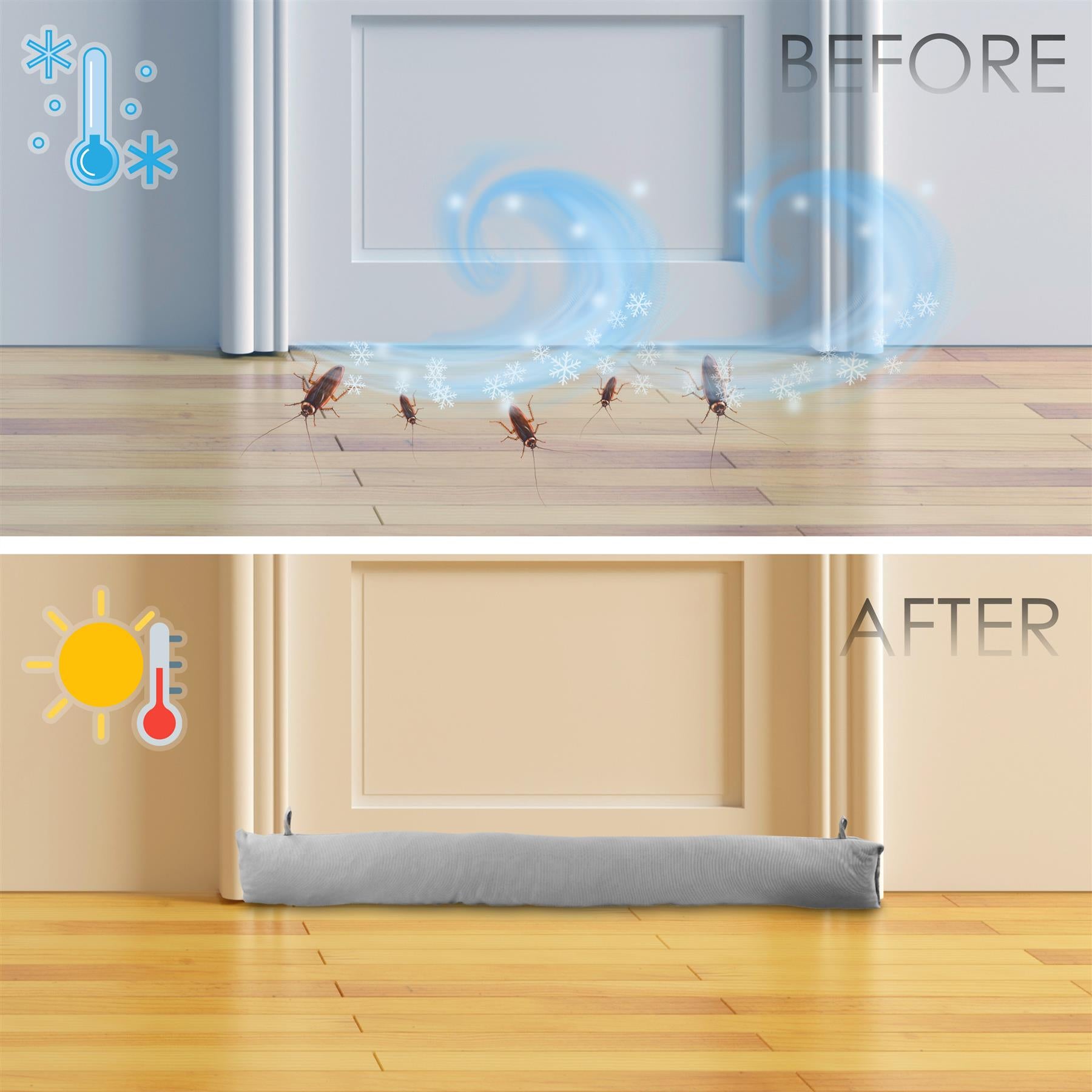 Plain Fabric Grey Draught Excluder by GEEZY - The Magic Toy Shop