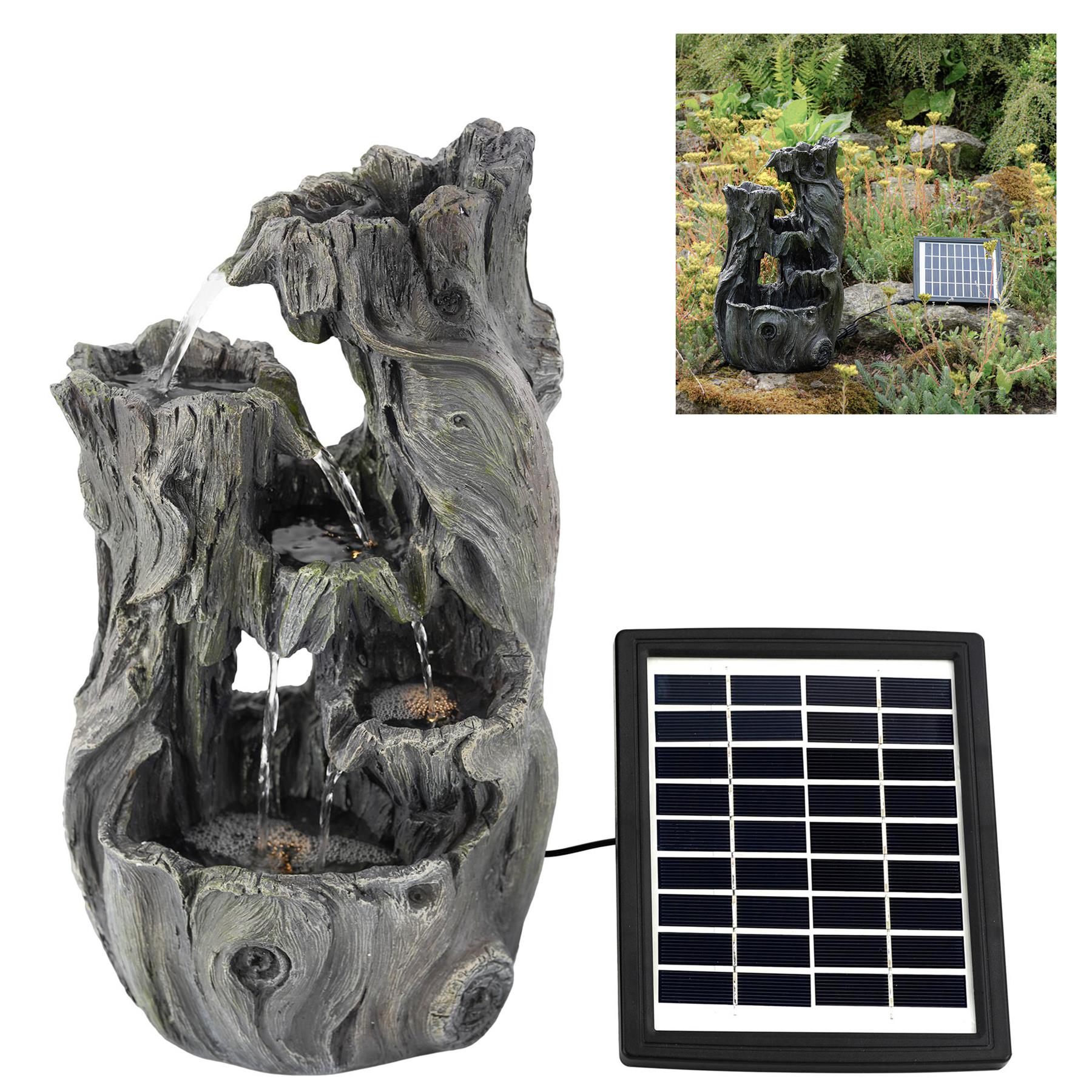 Solar Tree Log Fountain by Geezy - The Magic Toy Shop