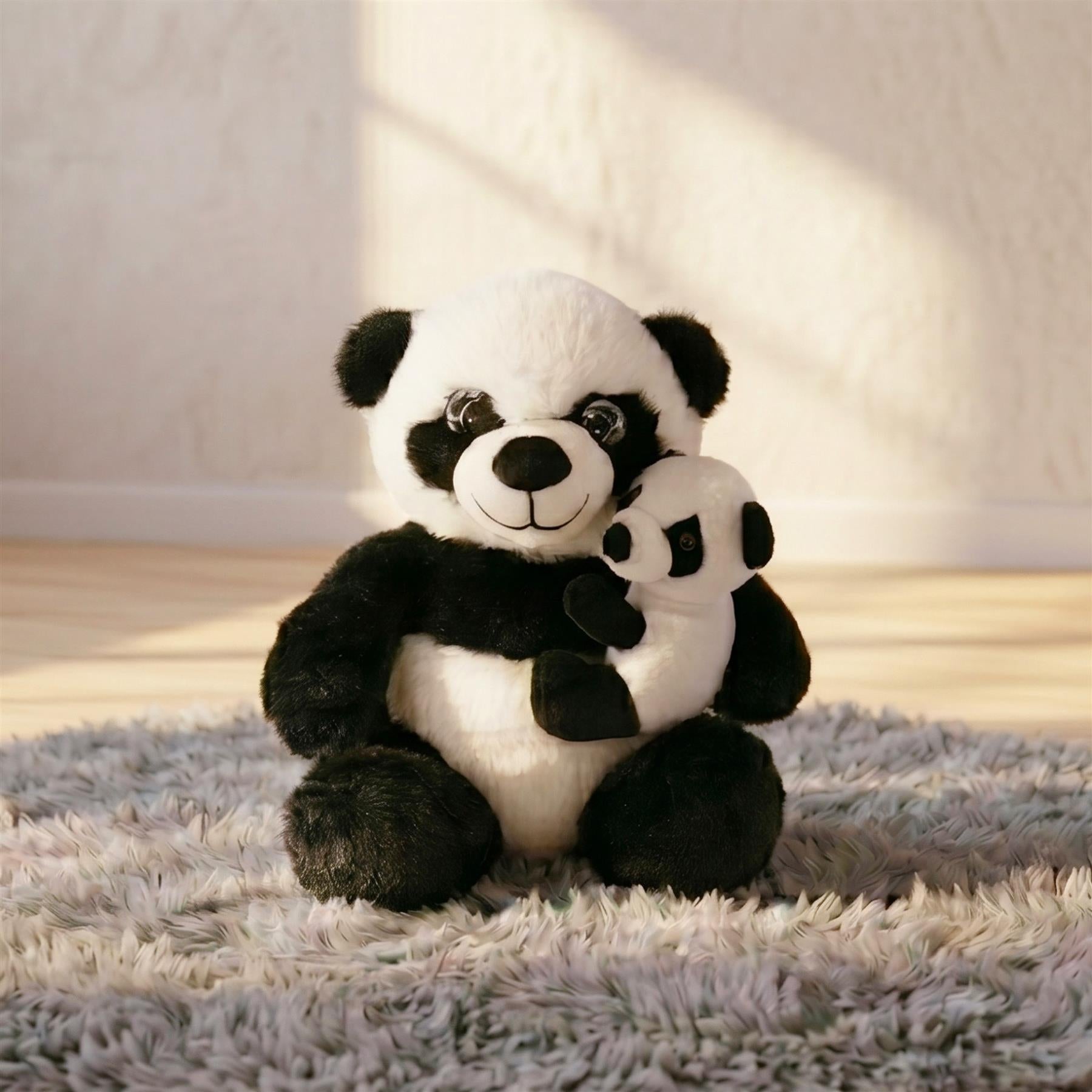 9.5" Mum & Baby Panda Soft Toy