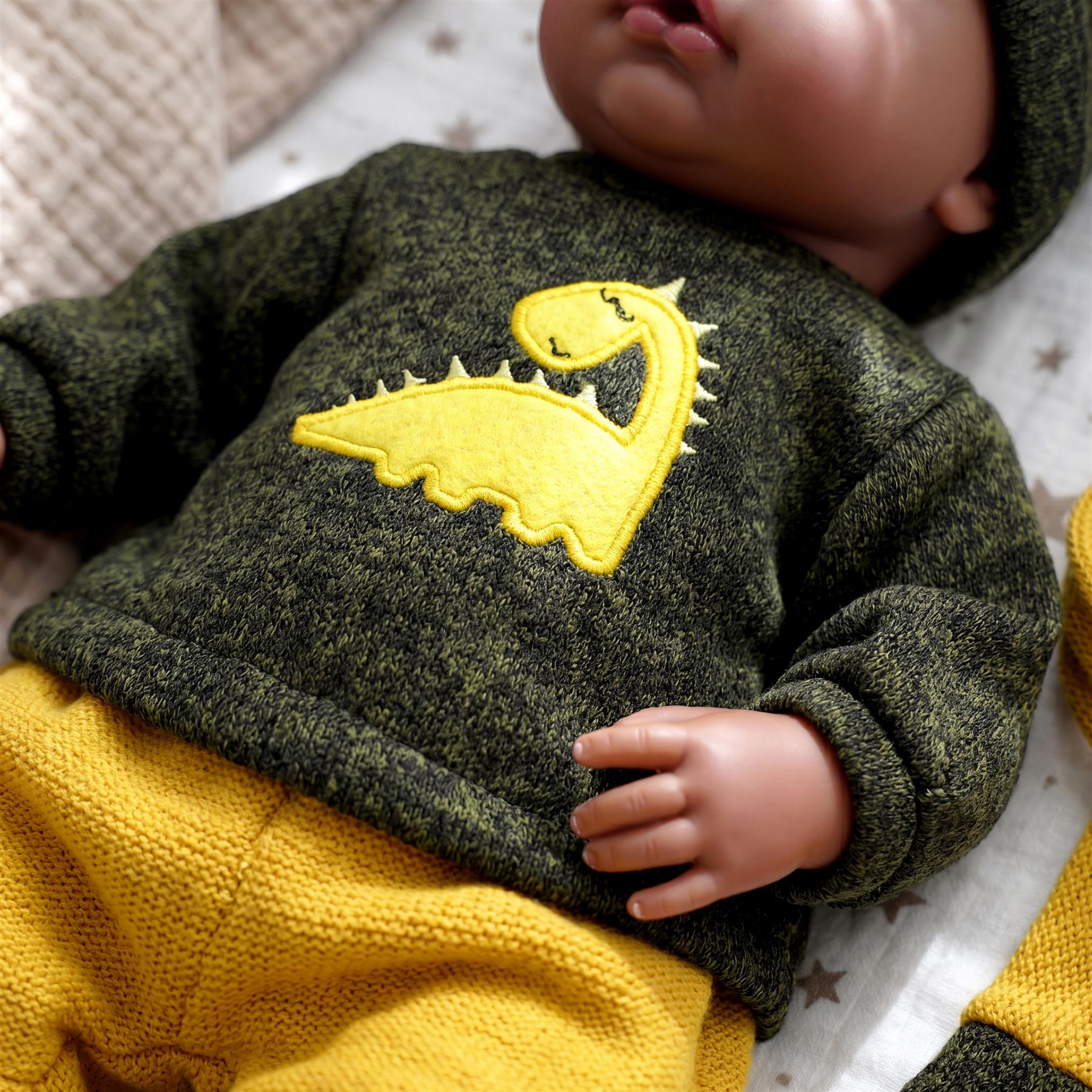 BiBi Black Doll Reborn Ethnic Sleeping Boy "Glorio" (50 cm / 20")