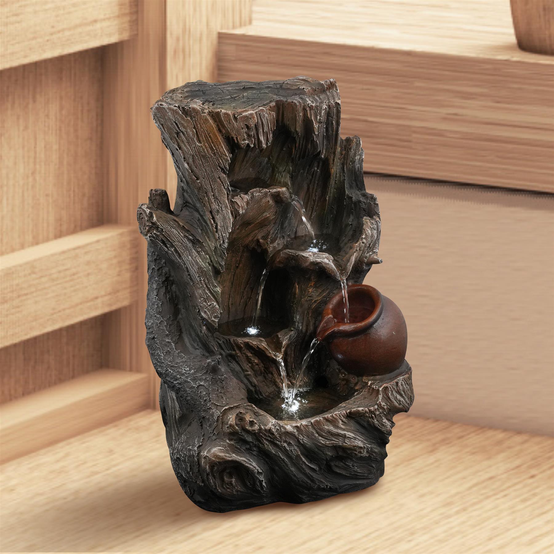 Tree Log Water Feature Outdoor With LED by GEEZY - The Magic Toy Shop