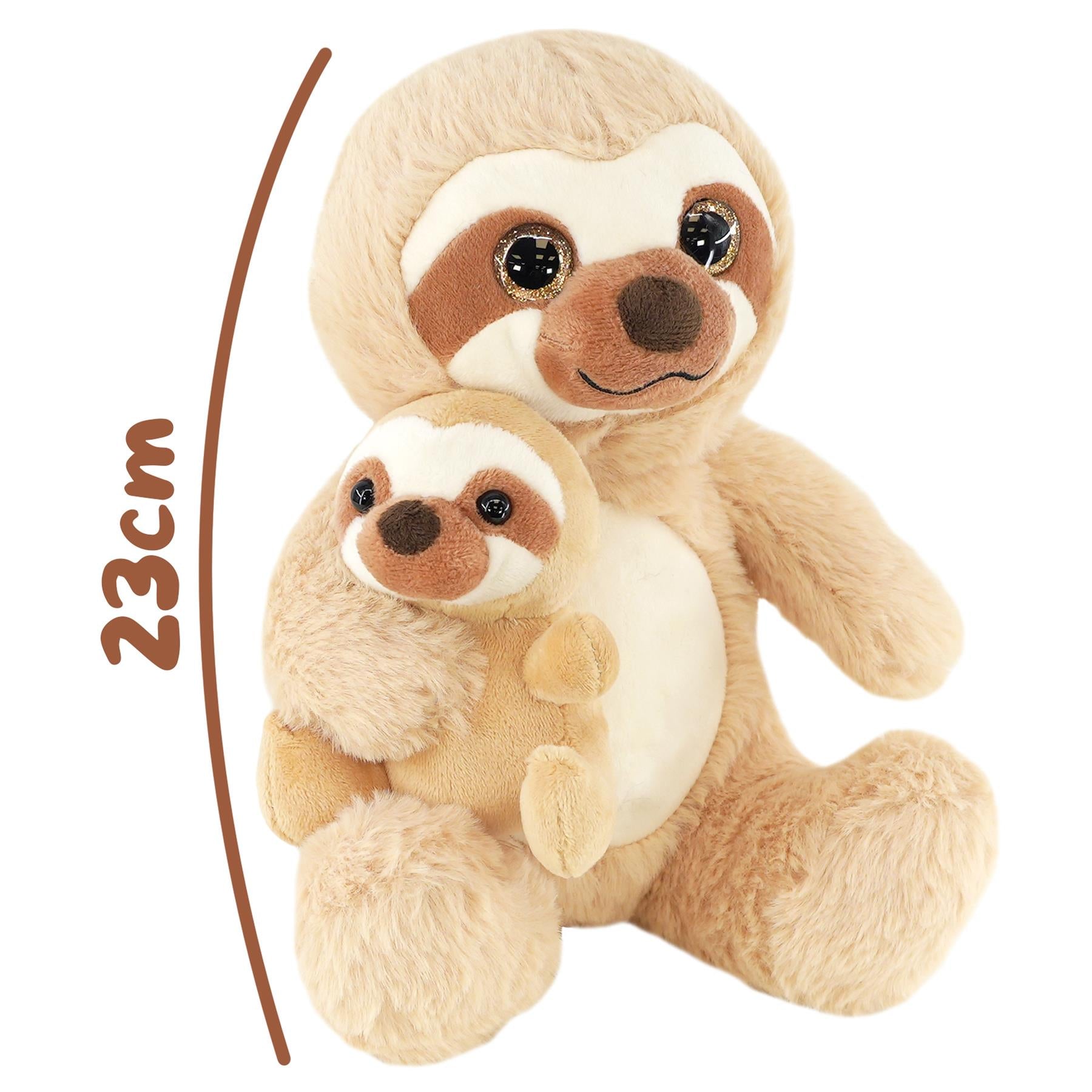 9" Mum & Baby Sloth Soft Toy